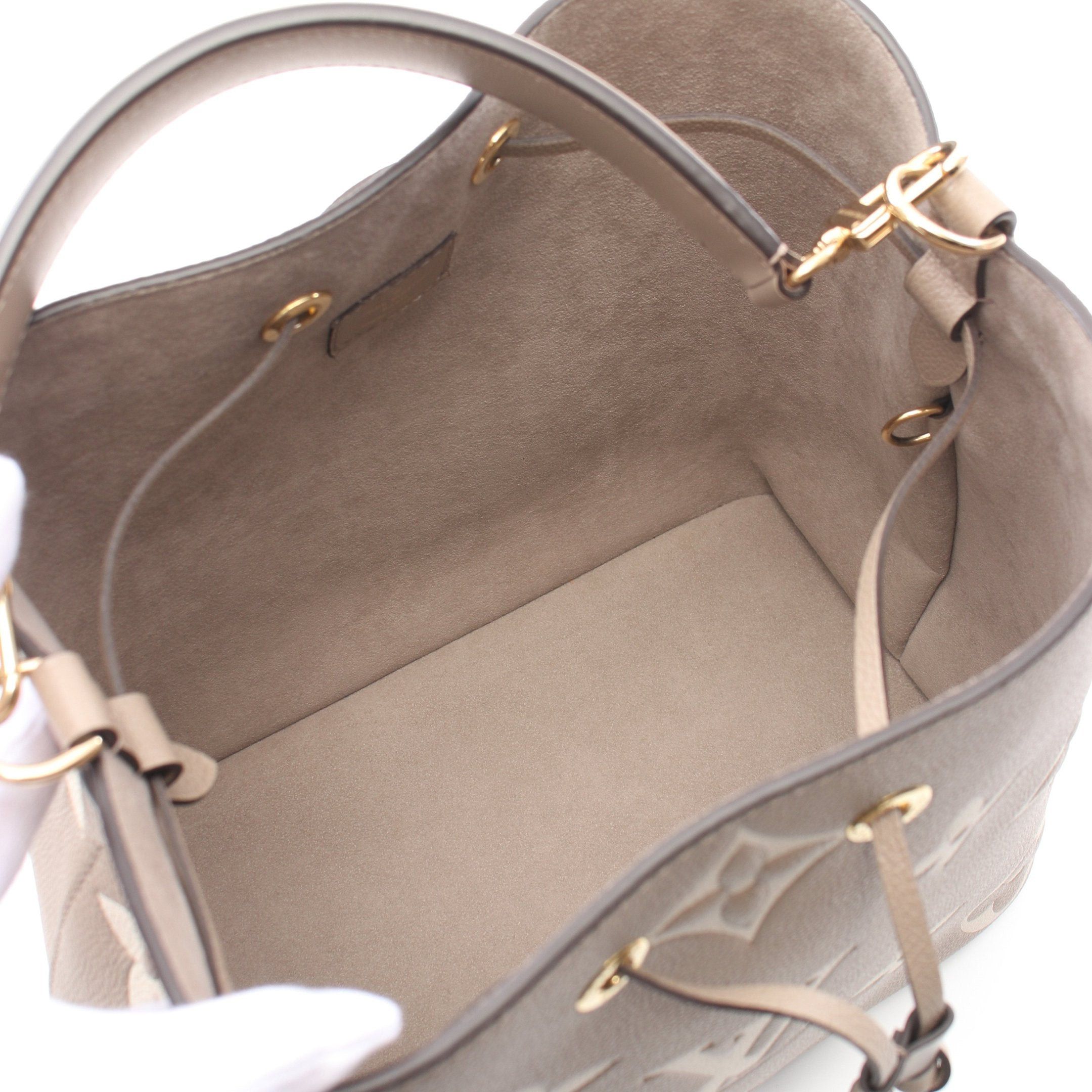 Louis Vuitton Louis Vuitton Neo Noe Mm Bicolor Monogram Empreinte Tourterelle Claim Shoulder Bag Leather Gray Beige Light Size ONE SIZE - 3 Thumbnail