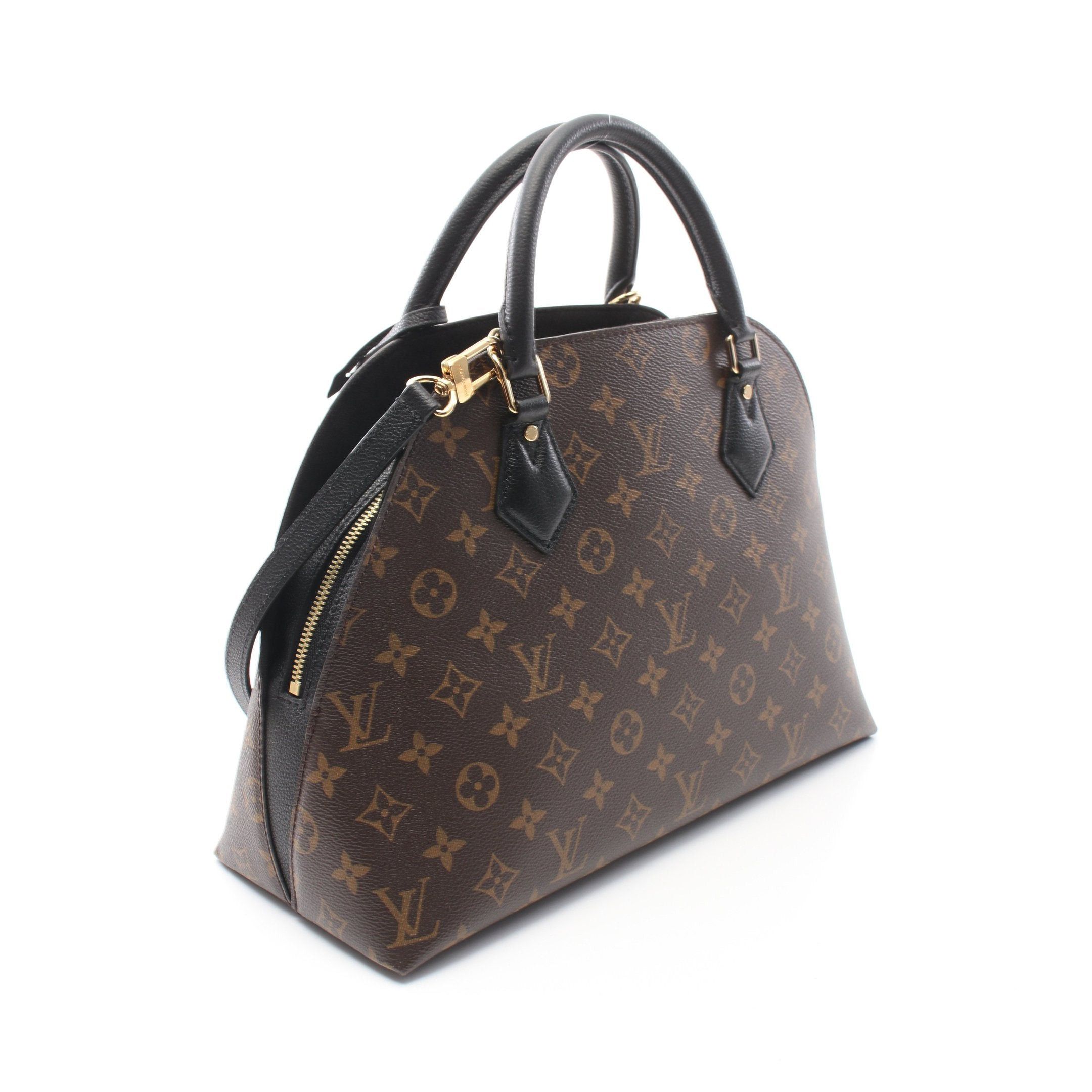 Louis Vuitton Louis Vuitton Alma Bag Into Monogram Noir Handbag Leather Brown Black Size ONE SIZE - 2 Thumbnail