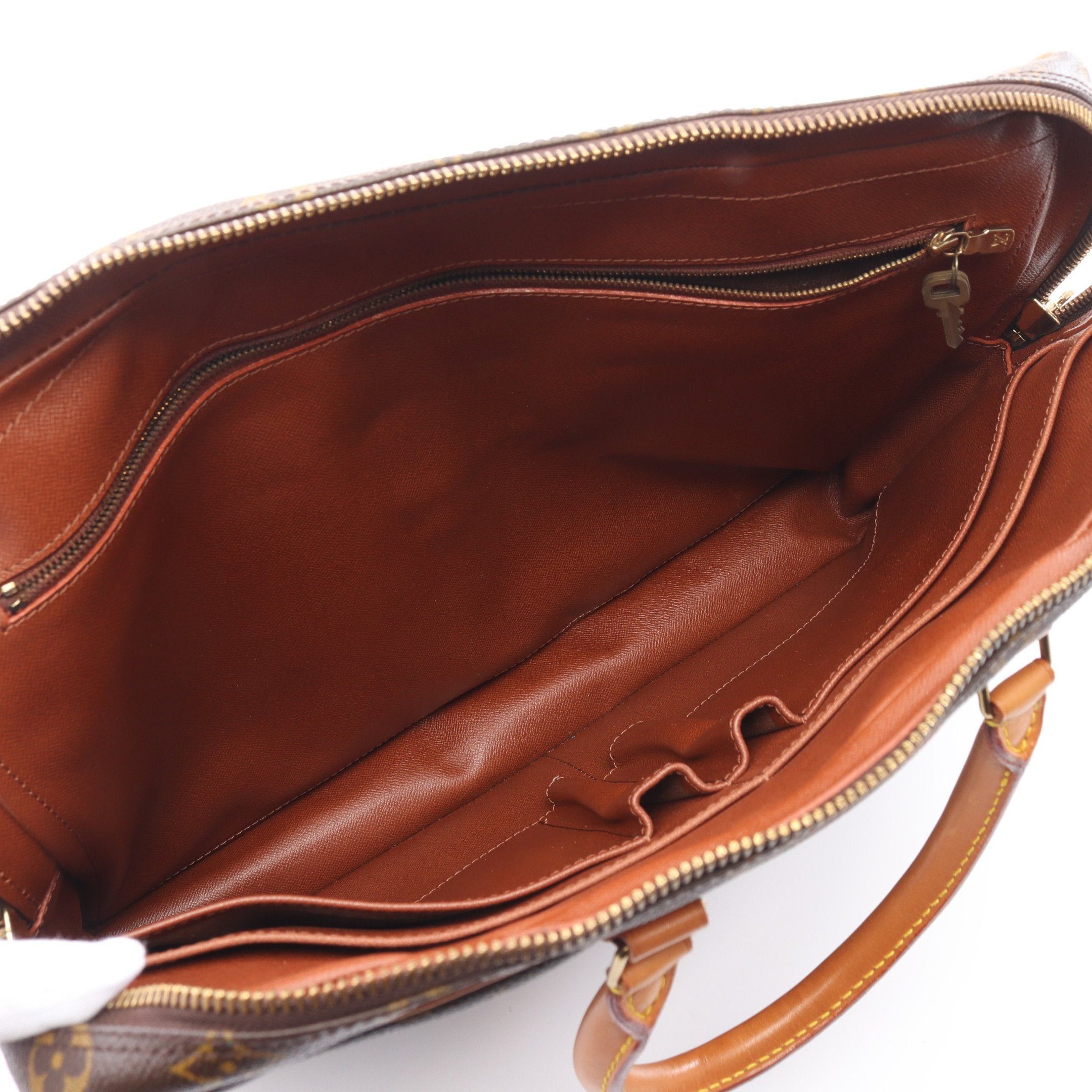 Louis Vuitton Louis Vuitton Porte Document Voyage Monogram Briefcase Business Bag Leather Brown Size ONE SIZE - 3 Thumbnail