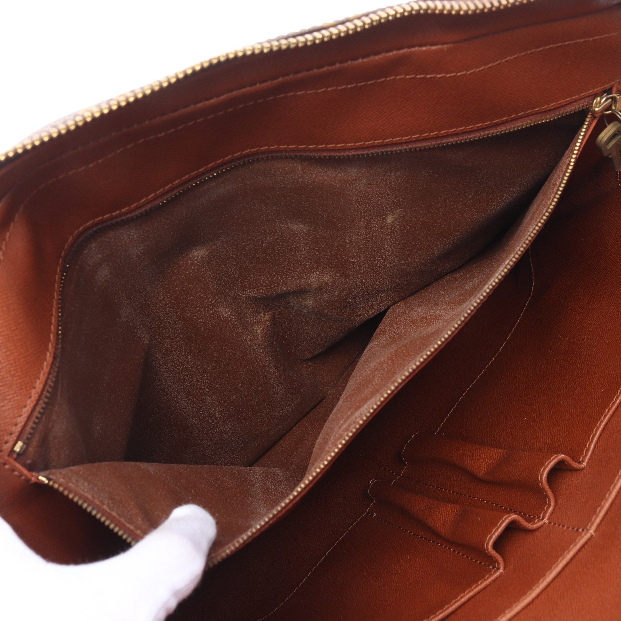 Louis Vuitton Louis Vuitton Porte Document Voyage Monogram Briefcase Business Bag Leather Brown Size ONE SIZE - 7 Thumbnail
