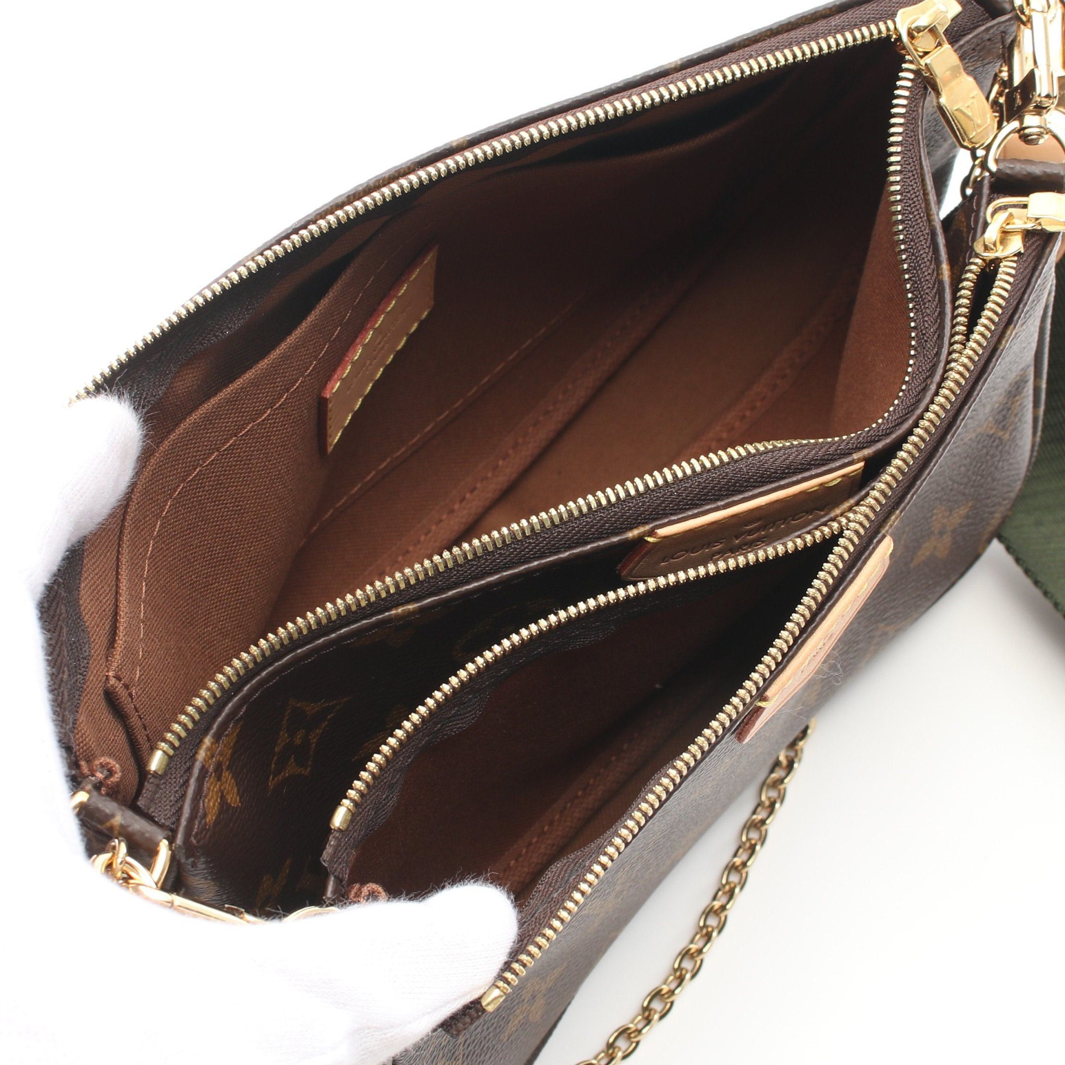 Louis Vuitton Louis Vuitton Multy Pochette Accessoires Monogram Khaki Shoulder Bag Brown Green Size ONE SIZE - 3 Thumbnail