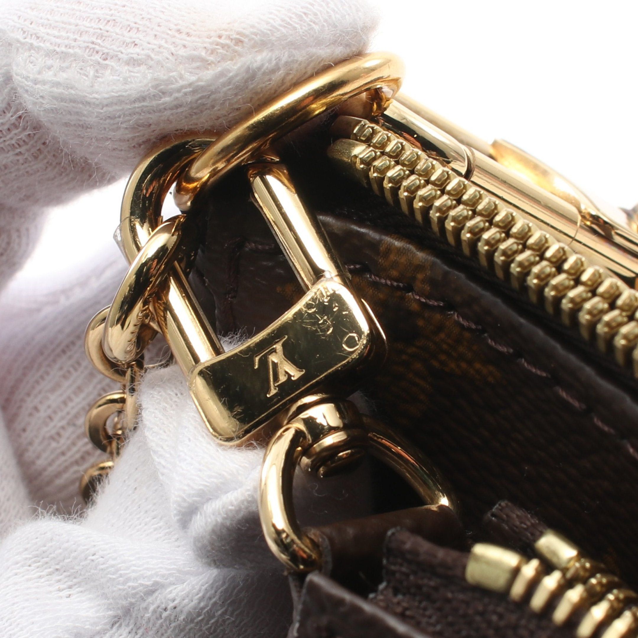 Louis Vuitton Louis Vuitton Multy Pochette Accessoires Monogram Khaki Shoulder Bag Brown Green Size ONE SIZE - 5 Thumbnail