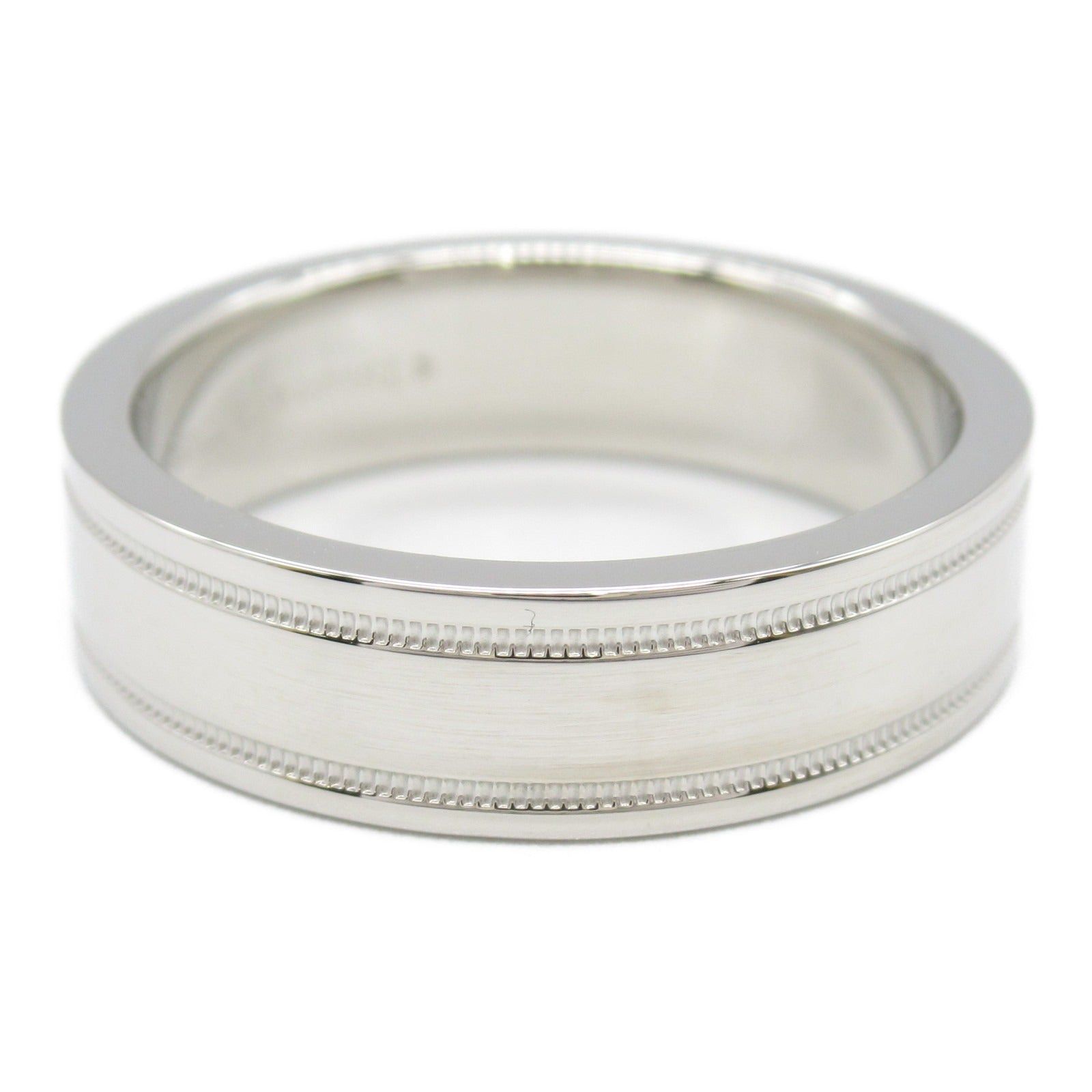 Tiffany & Co. Tiffany Co Double Milgrain Ring Pt950 Platinum Silver Size ONE SIZE - 3 Thumbnail