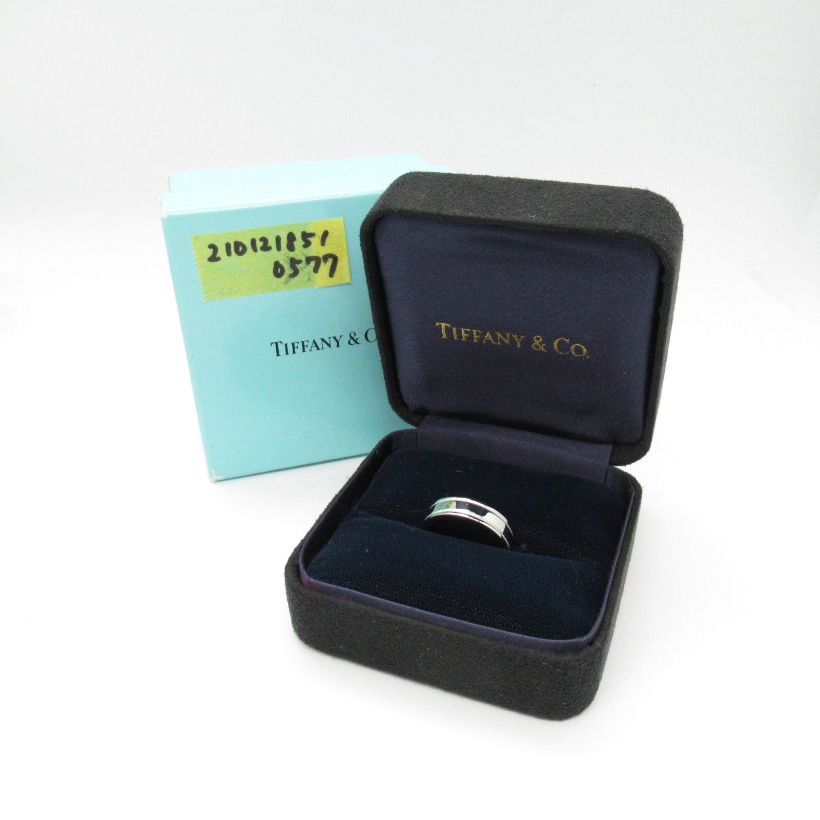 Tiffany & Co. Tiffany Co Double Milgrain Ring Pt950 Platinum Silver Size ONE SIZE - 5 Thumbnail