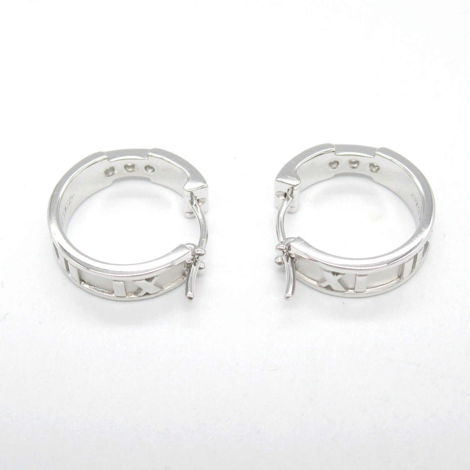Tiffany & Co. Tiffany Co Atlas Piercing Diamond Earrings K18Wg (White Gold) Clear Size ONE SIZE - 3 Thumbnail