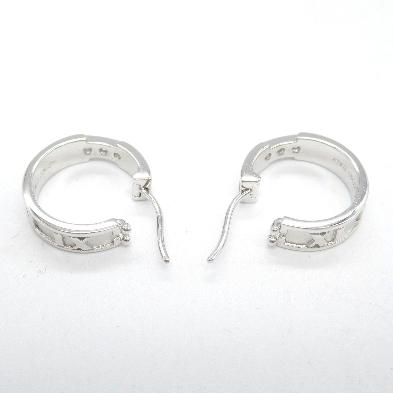 Tiffany & Co. Tiffany Co Atlas Piercing Diamond Earrings K18Wg (White Gold) Clear Size ONE SIZE - 4 Thumbnail