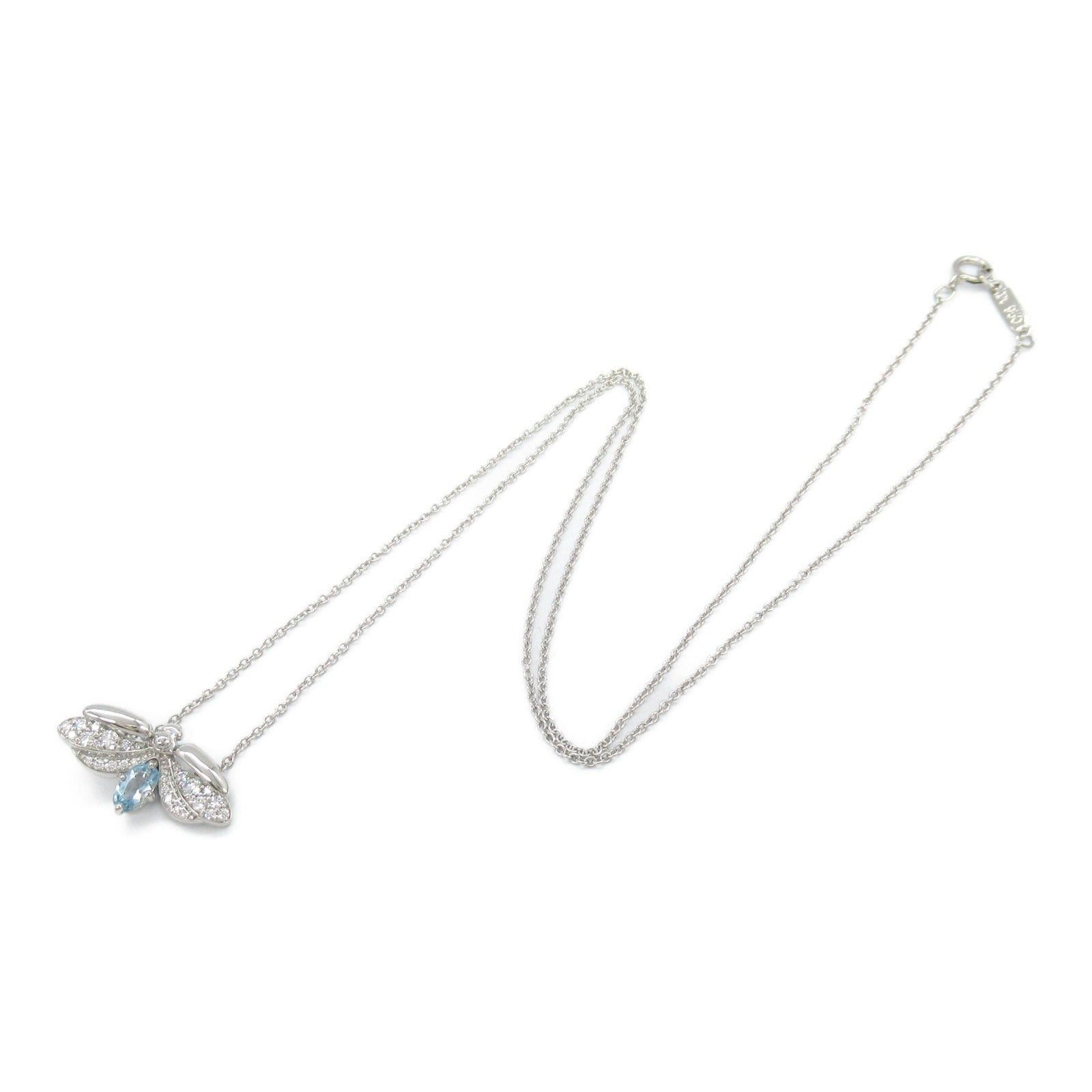 Tiffany & Co. Tiffany Co Paper Flowers Firefly Necklace Aquamarine Pt950 Platinum Diamond Blue Clear Size ONE SIZE - 3 Thumbnail