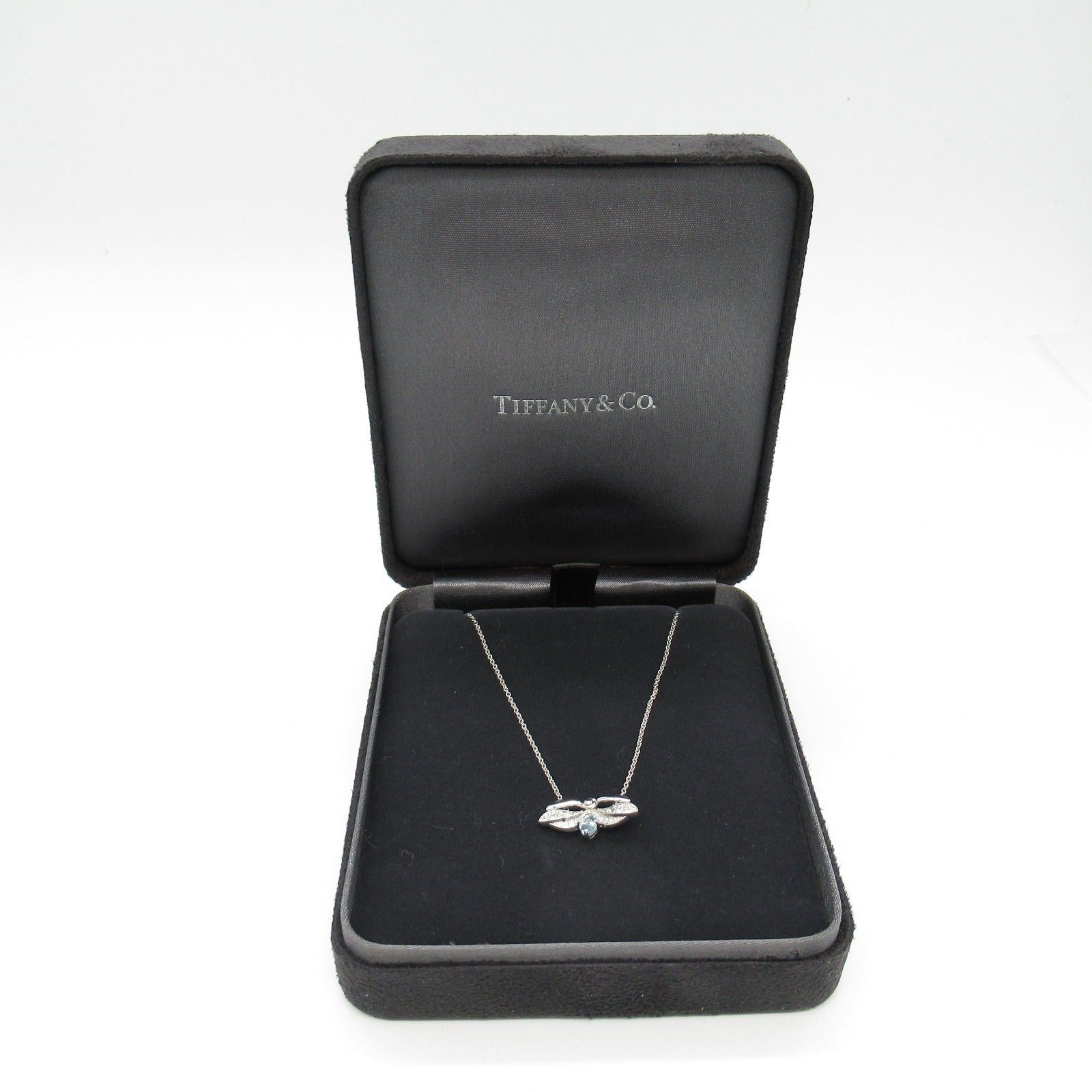 Tiffany & Co. Tiffany Co Paper Flowers Firefly Necklace Aquamarine Pt950 Platinum Diamond Blue Clear Size ONE SIZE - 7 Thumbnail