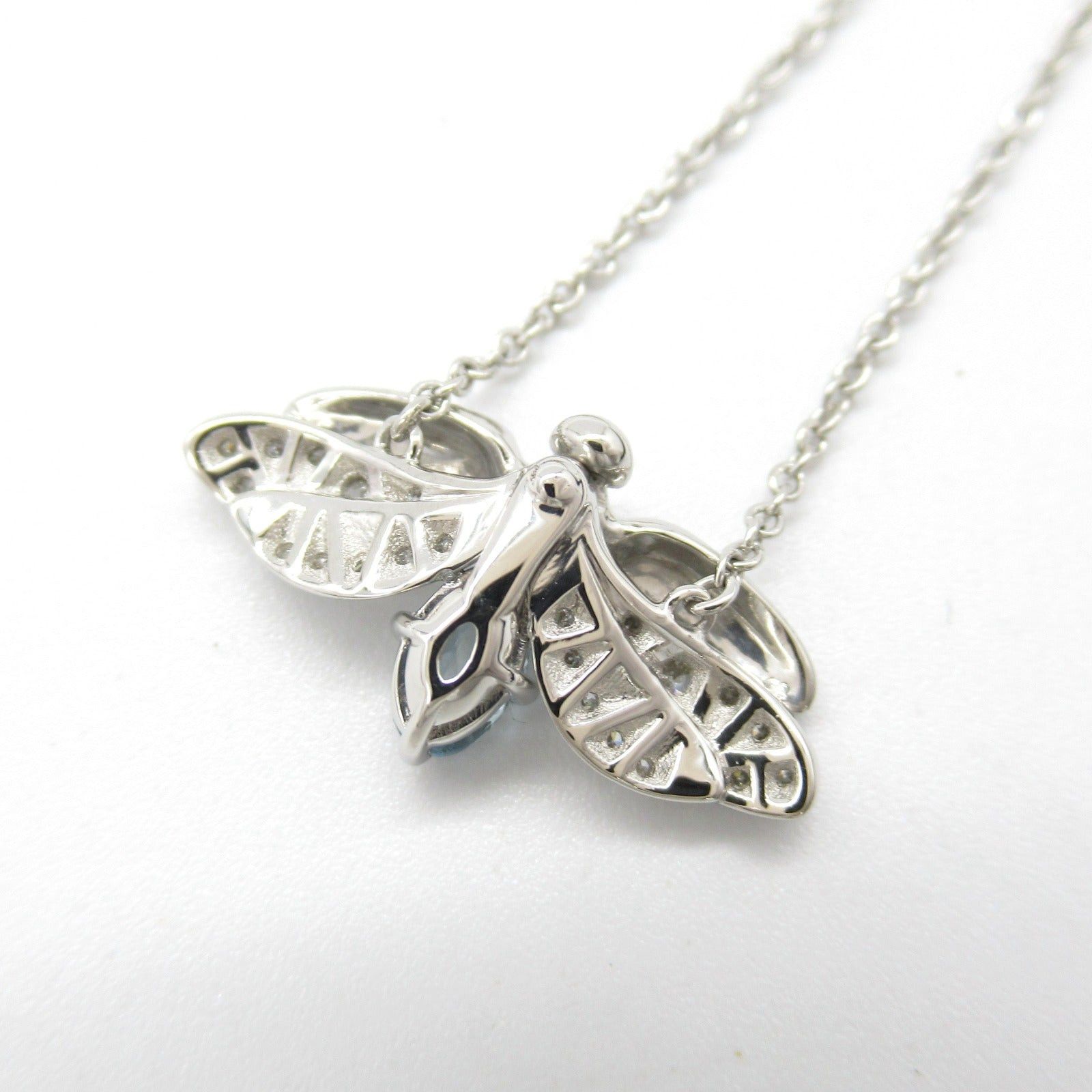 Tiffany & Co. Tiffany Co Paper Flowers Firefly Necklace Aquamarine Pt950 Platinum Diamond Blue Clear Size ONE SIZE - 6 Thumbnail