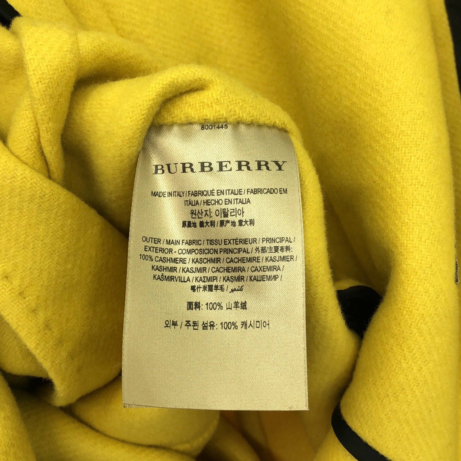 Burberry Burberry Cashmere Coat Yellow Size ONE SIZE - 7 Thumbnail