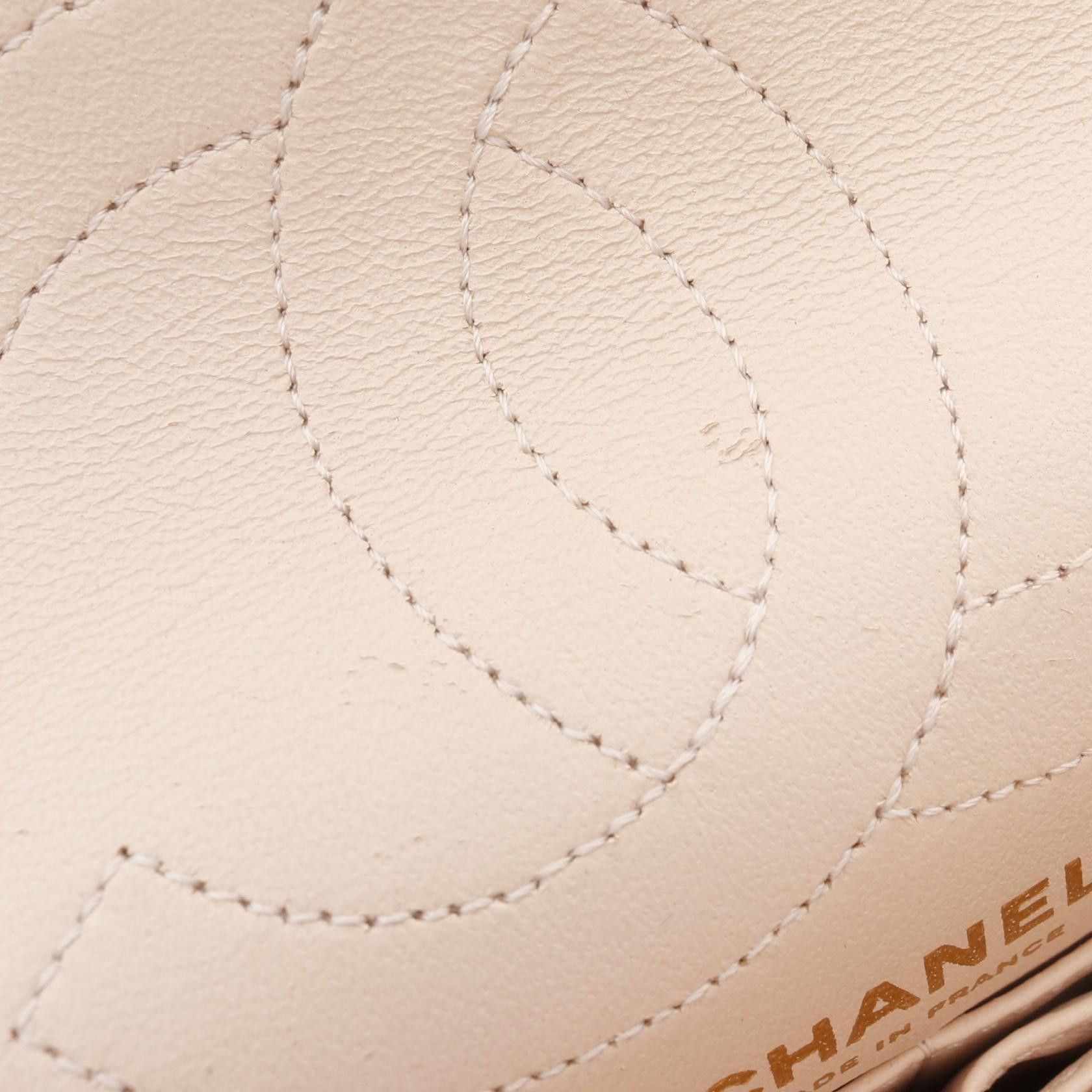 Chanel Chanel 2.55 Matelasse Mademoiselle Chain Double Shoulder Bag Nubuck Caviar Skin Ivory Gold Hardware Size ONE SIZE - 8 Thumbnail