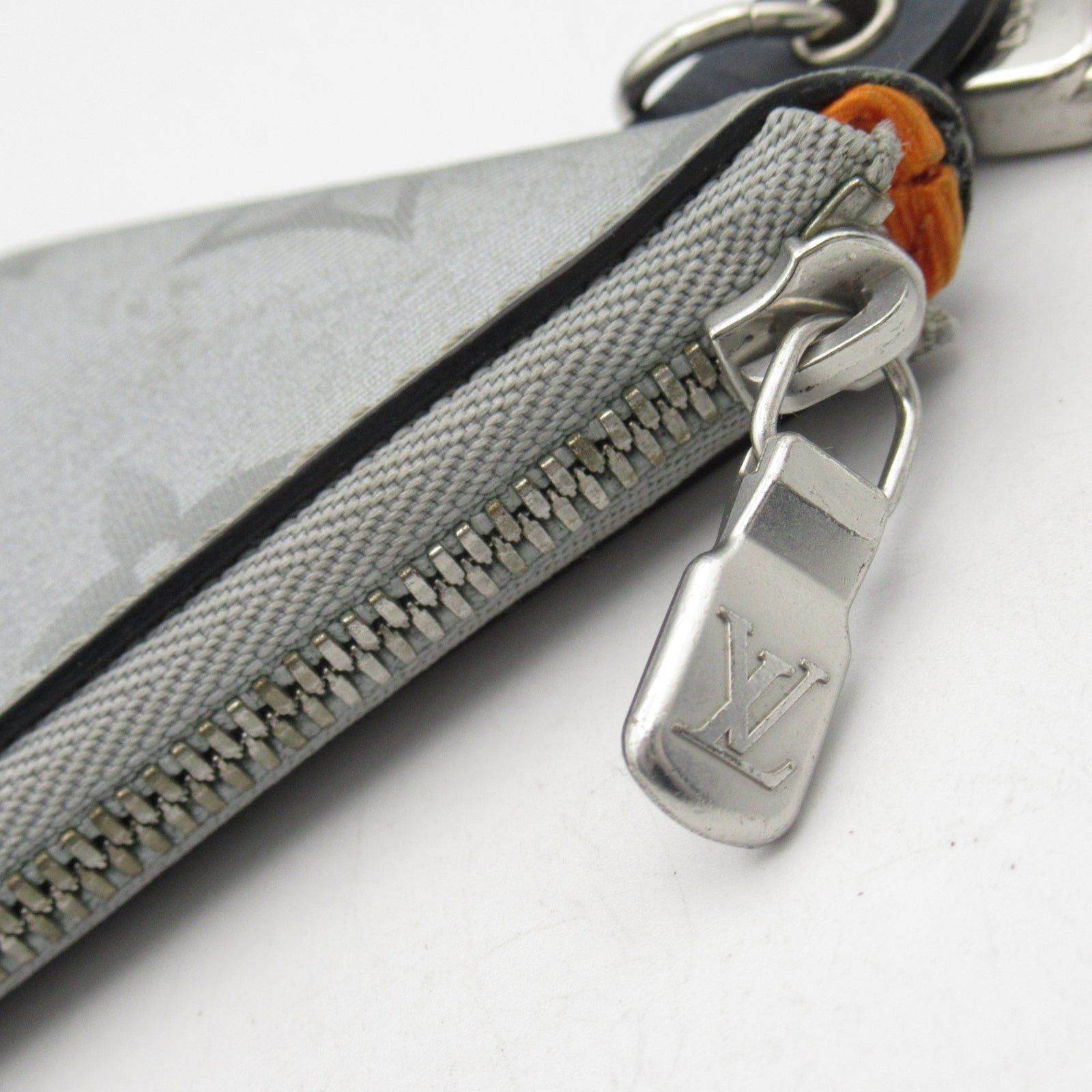 Louis Vuitton Louis Vuitton Porto Clef Pouch Key &Amp; Coin Purse Case Others Monogram Satellite Gray Size ONE SIZE - 11 Thumbnail