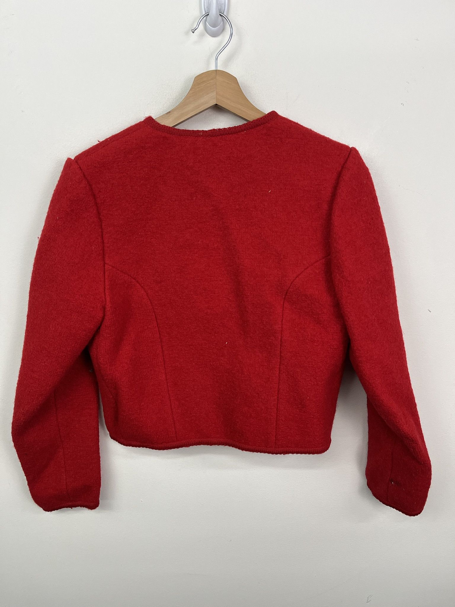 Other Vintage 1980s The Eagle's Eye Felted Wool Cardigan Size XS (10) Size US XS / EU 42 / 0 - 3 Thumbnail
