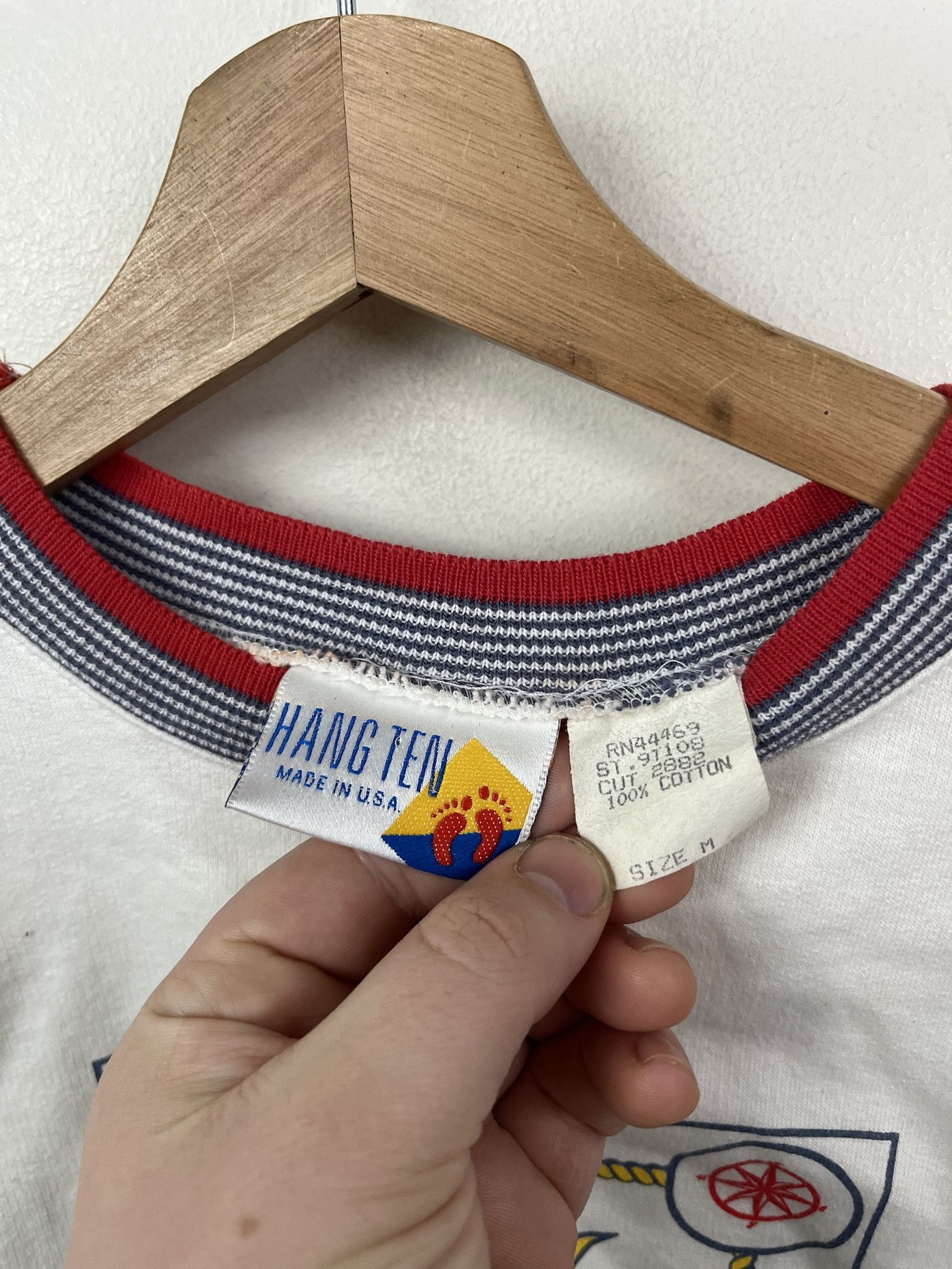 Hang Ten × Vintage Vintage 1990s Hang Ten Pacific Sailing Camp Sweatshirt Size M Size US M / EU 48-50 / 2 - 2 Thumbnail