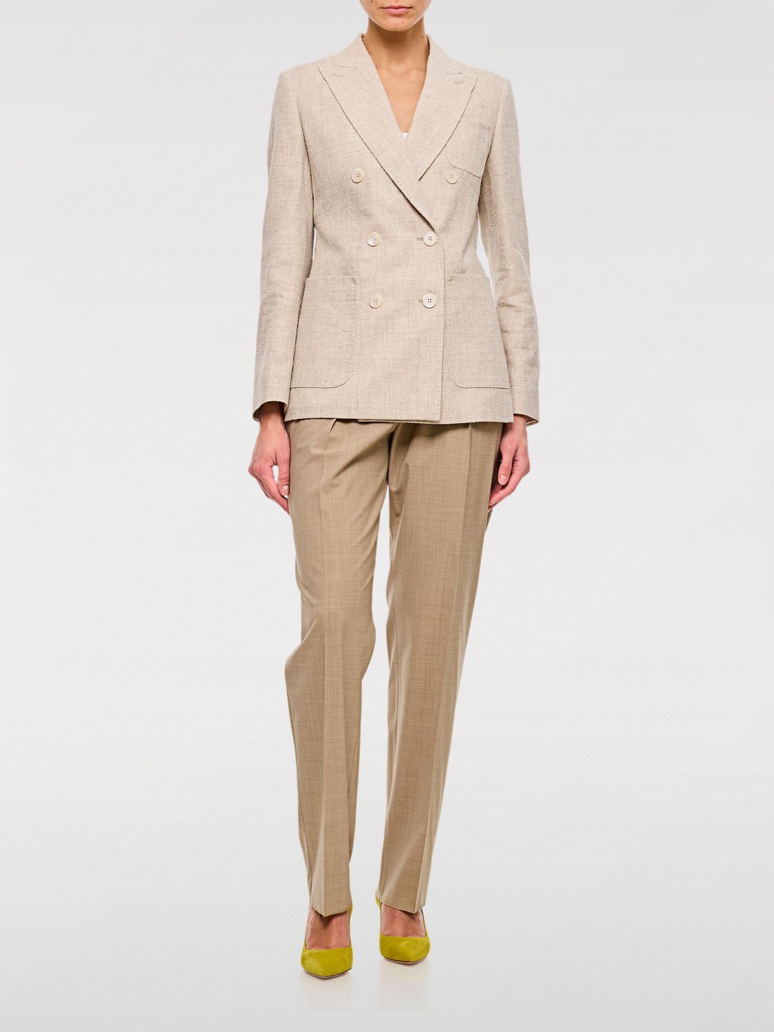 Max Mara Max Mara Jacket Woman Beige Size M / US 6-8 / IT 42-44 - 2 Thumbnail