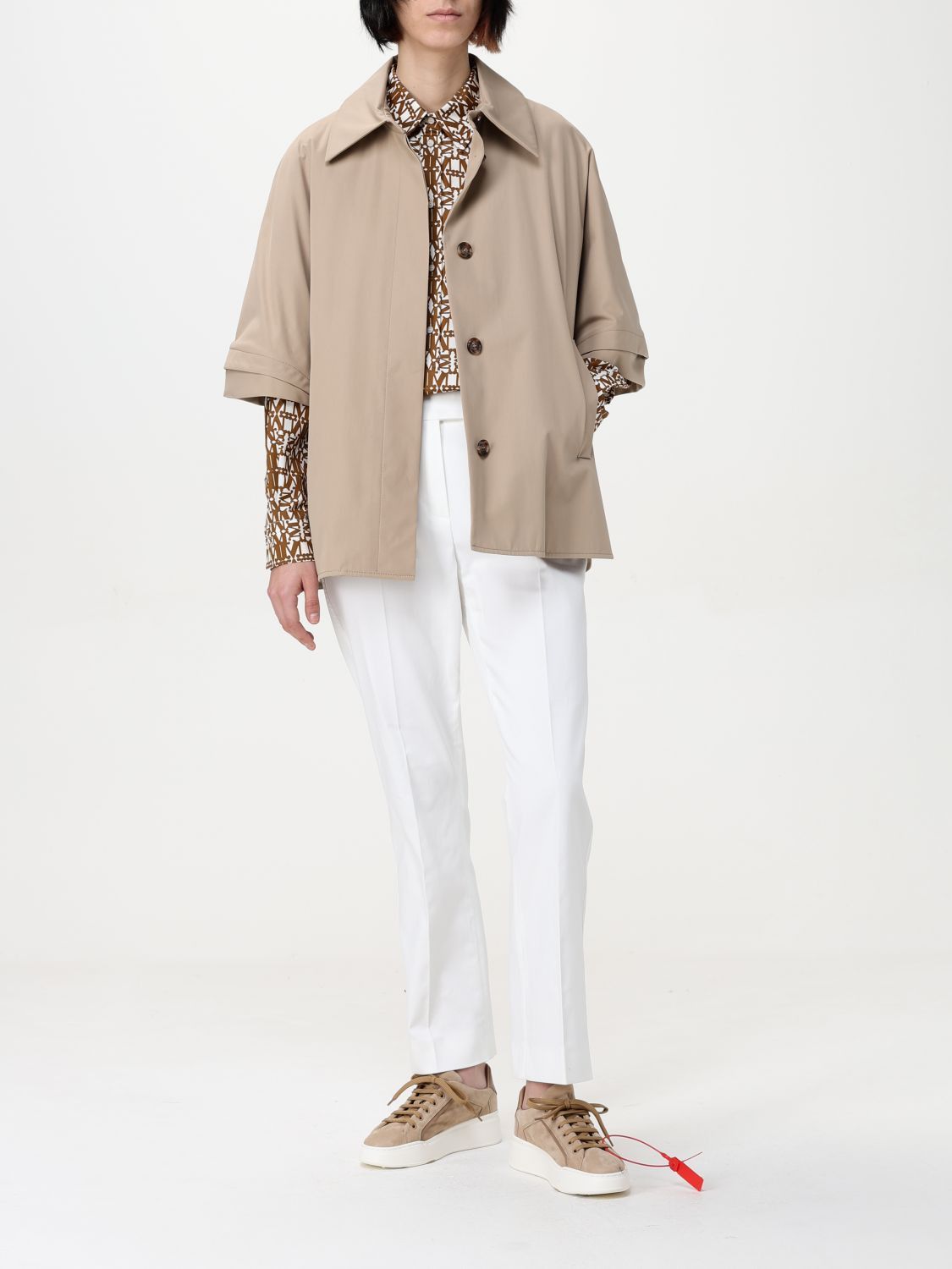 Max Mara Max Mara Cape Woman Natural Size ONE SIZE - 2 Thumbnail
