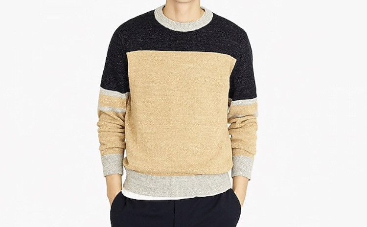 J.Crew Color Block Crew Neck Size US M / EU 48-50 / 2 - 2 Thumbnail