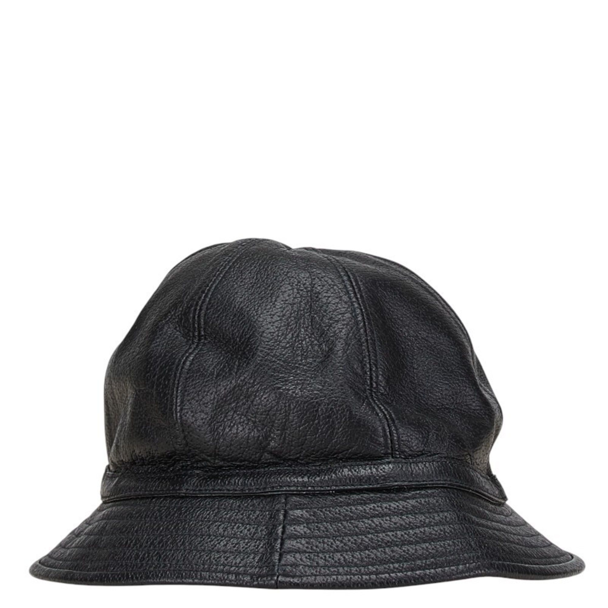 Gucci Gucci Horsebit Bucket Hat Size: S 666600 Black Leather Men's GUCCI Size ONE SIZE - 3 Thumbnail