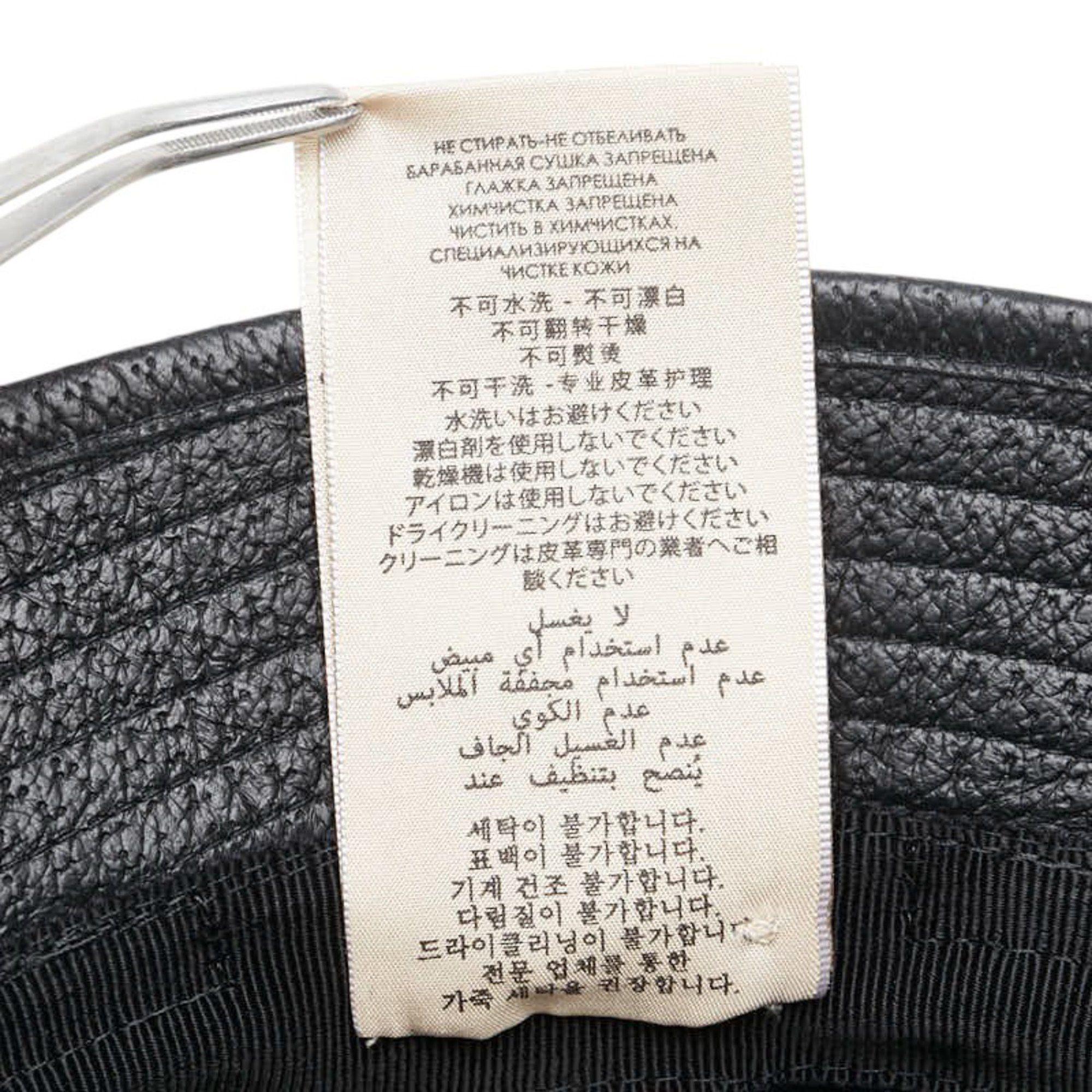 Gucci Gucci Horsebit Bucket Hat Size: S 666600 Black Leather Men's GUCCI Size ONE SIZE - 9 Thumbnail