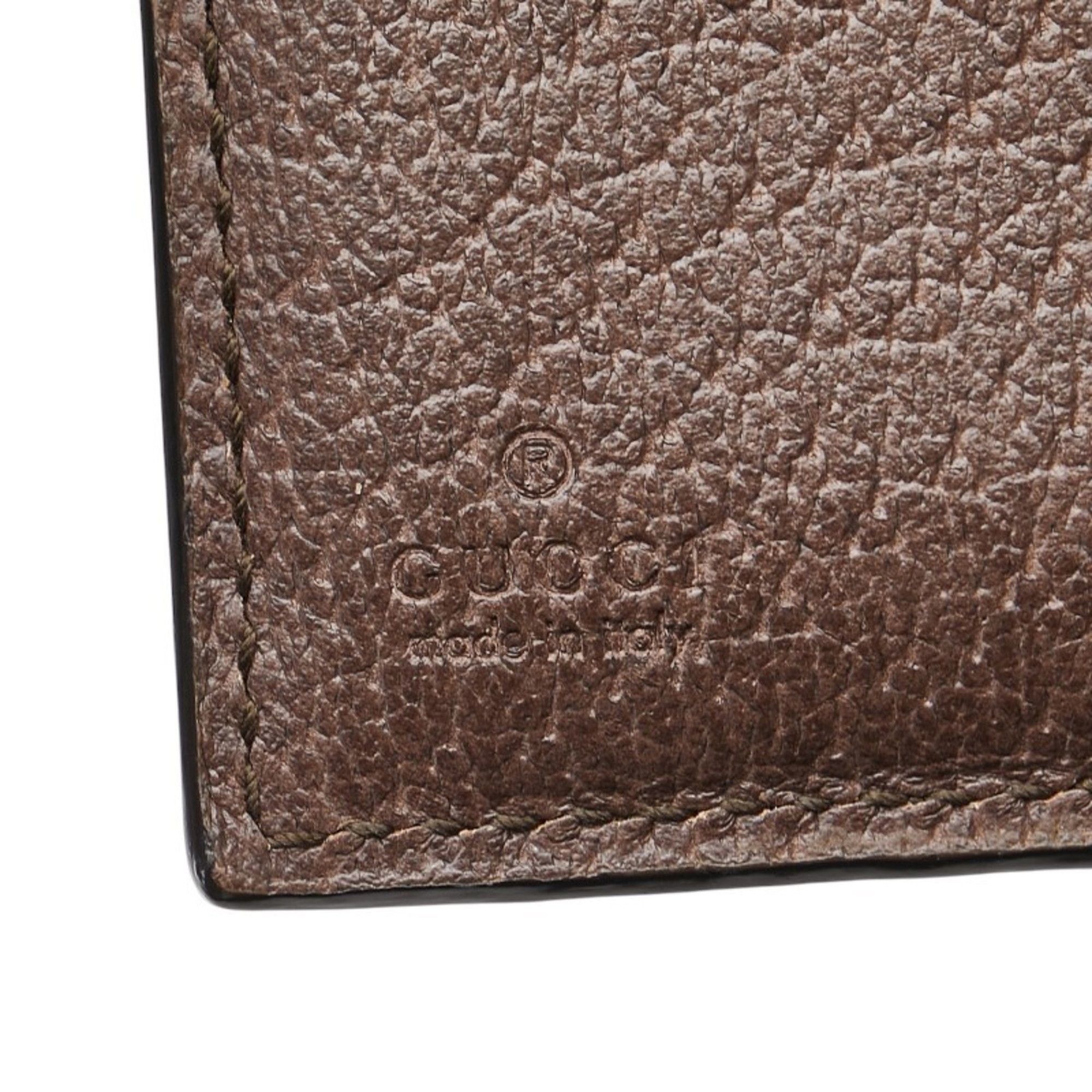 Gucci Gucci GG Supreme Ophidia Tri-fold Wallet 523174 Brown PVC Leather Women's GUCCI Size ONE SIZE - 6 Thumbnail