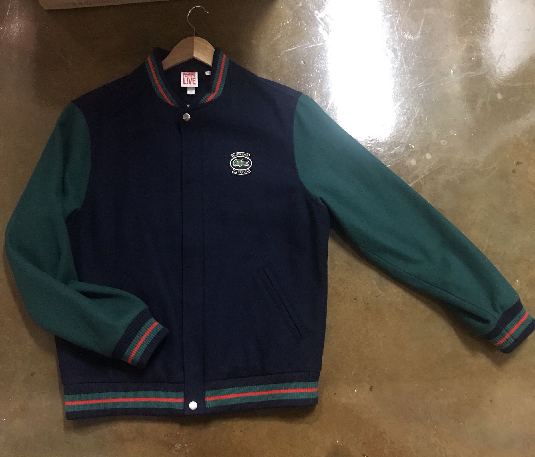 Supreme/LACOSTE Wool Varsity Jacket\