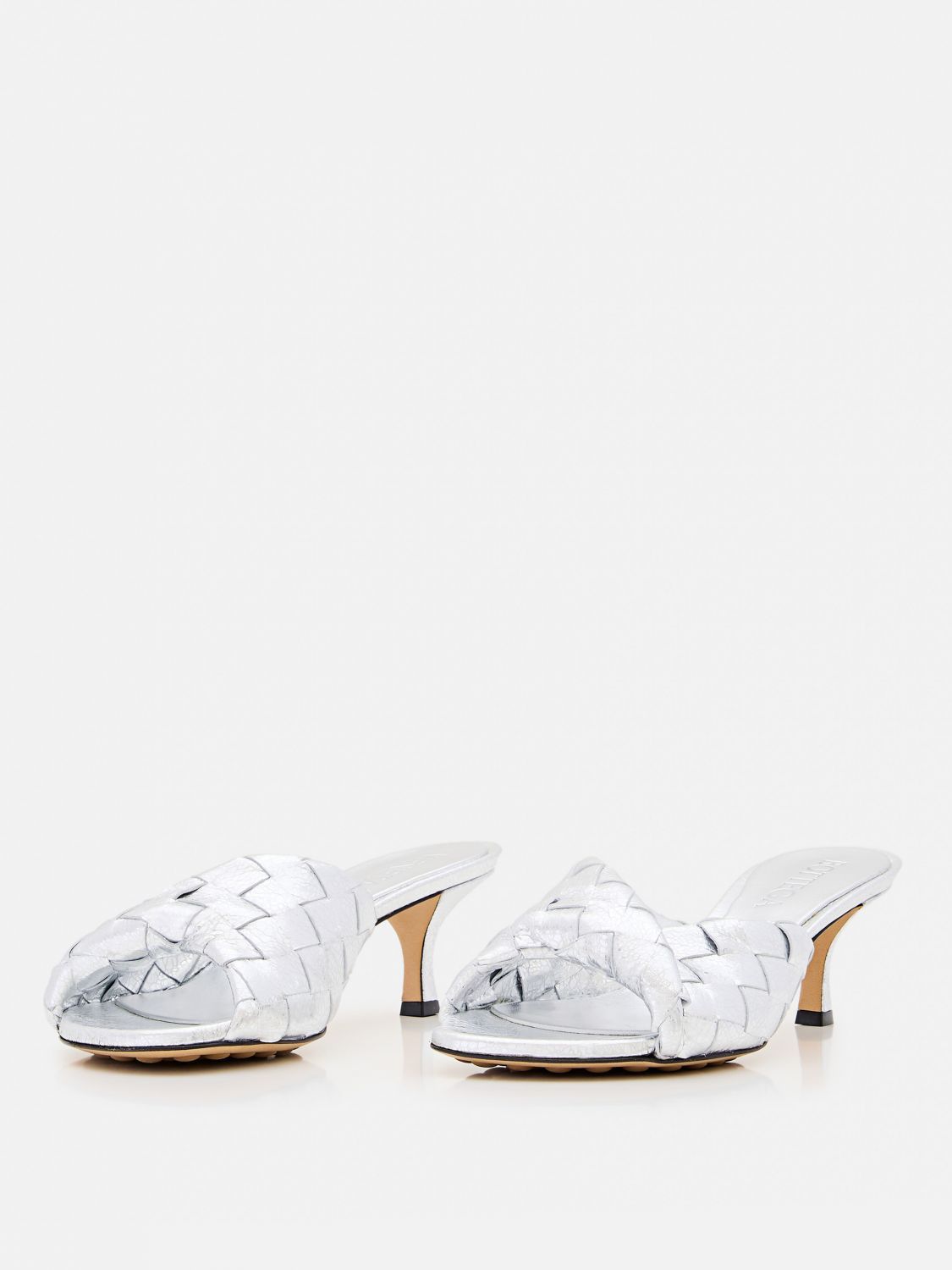 Bottega Veneta Bottega Veneta Heeled Sandal Woman Silver Size US 6.5 / IT 36.5 - 2 Thumbnail