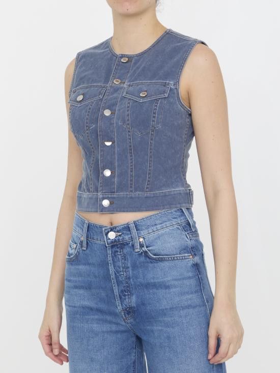 Alexander Wang ALEXANDER WANG Women Vests 1CC2242541 BLUE Size M / US 6-8 / IT 42-44 - 2 Thumbnail
