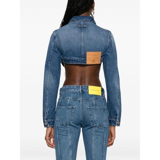 Jean Paul Gaultier JEAN PAUL GAULTIER Women Denim Jackets VE112 57 BLUE Size XS / US 0-2 / IT 36-38 - 3 Thumbnail