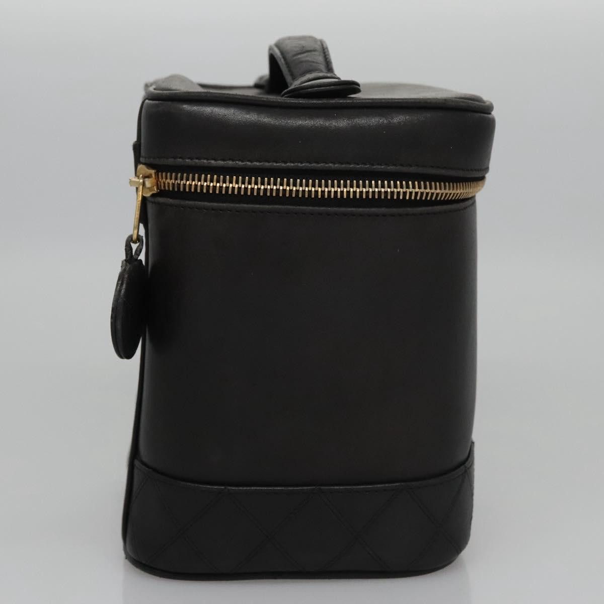 Chanel Vanity Black Leather Handbag (Pre-Owned) Size ONE SIZE - 4 Thumbnail