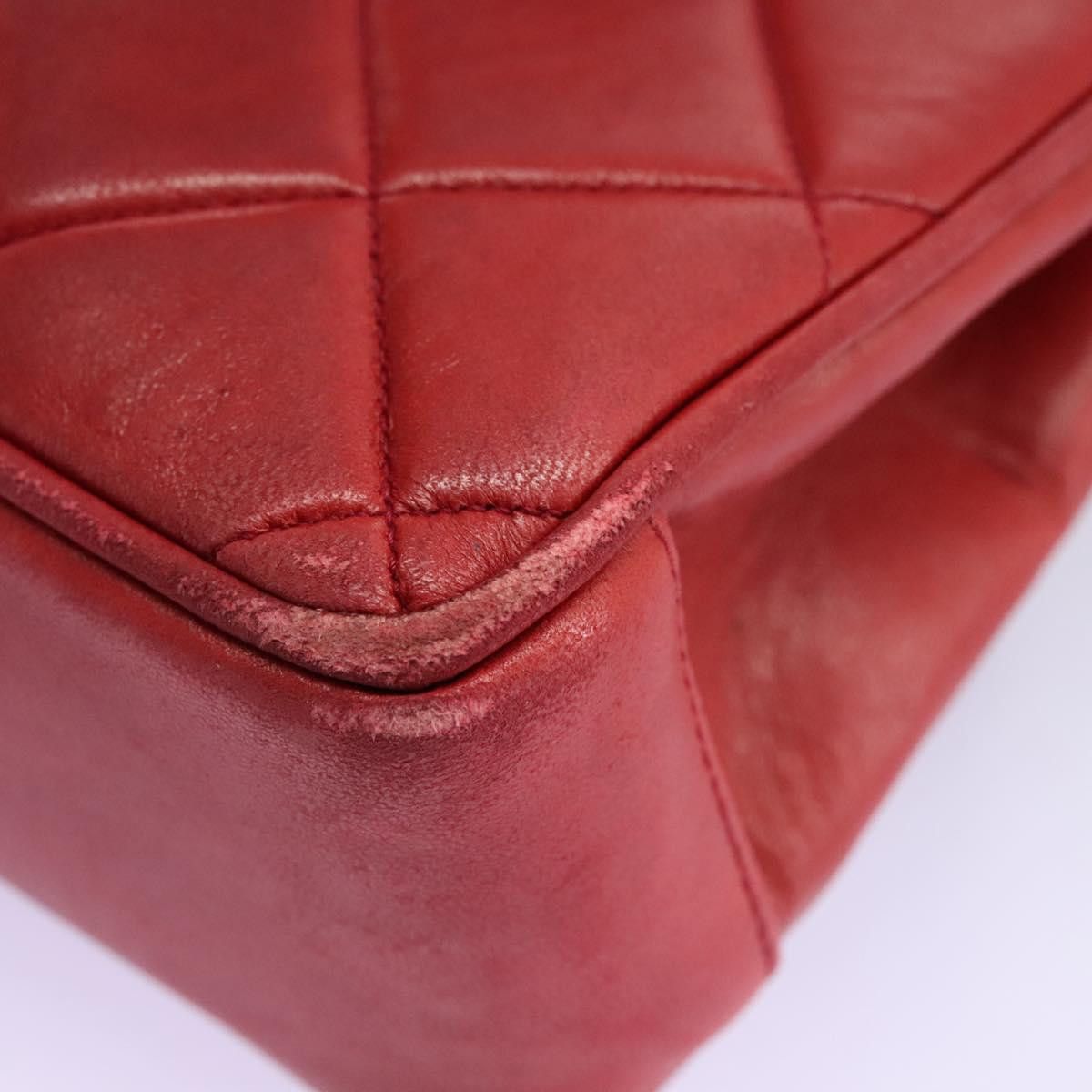 Chanel Matelassé Red Leather Shoulder Bag (Pre-Owned) Size ONE SIZE - 8 Thumbnail