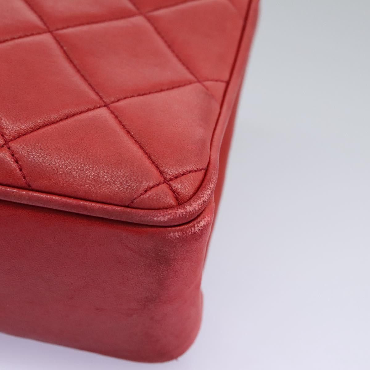 Chanel Matelassé Red Leather Shoulder Bag (Pre-Owned) Size ONE SIZE - 6 Thumbnail