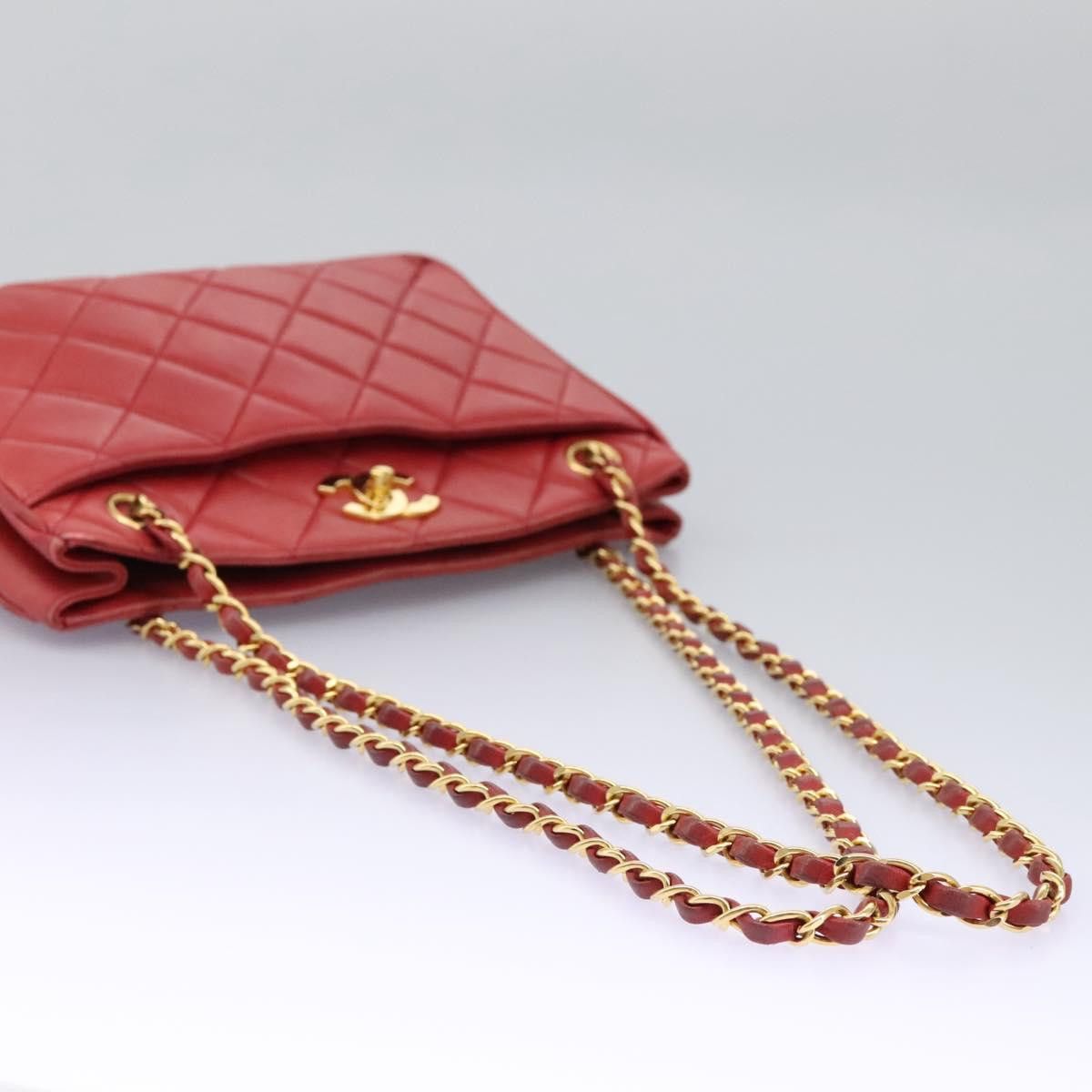 Chanel Matelassé Red Leather Shoulder Bag (Pre-Owned) Size ONE SIZE - 4 Thumbnail