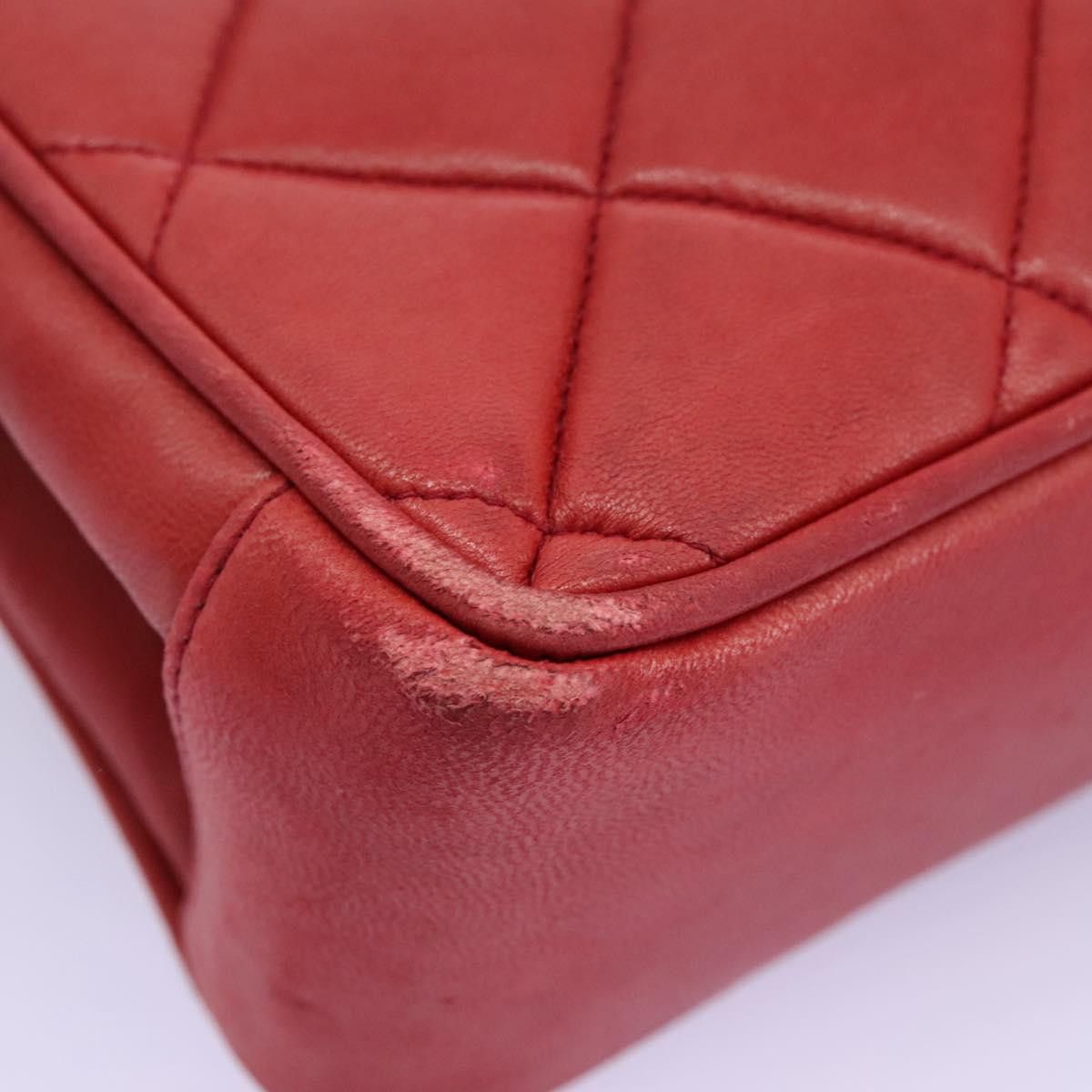 Chanel Matelassé Red Leather Shoulder Bag (Pre-Owned) Size ONE SIZE - 5 Thumbnail