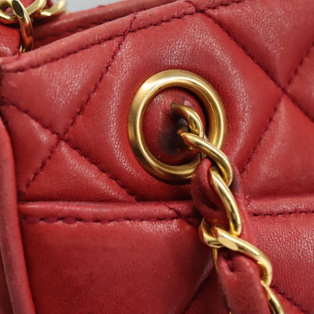 Chanel Matelassé Red Leather Shoulder Bag (Pre-Owned) Size ONE SIZE - 12 Thumbnail