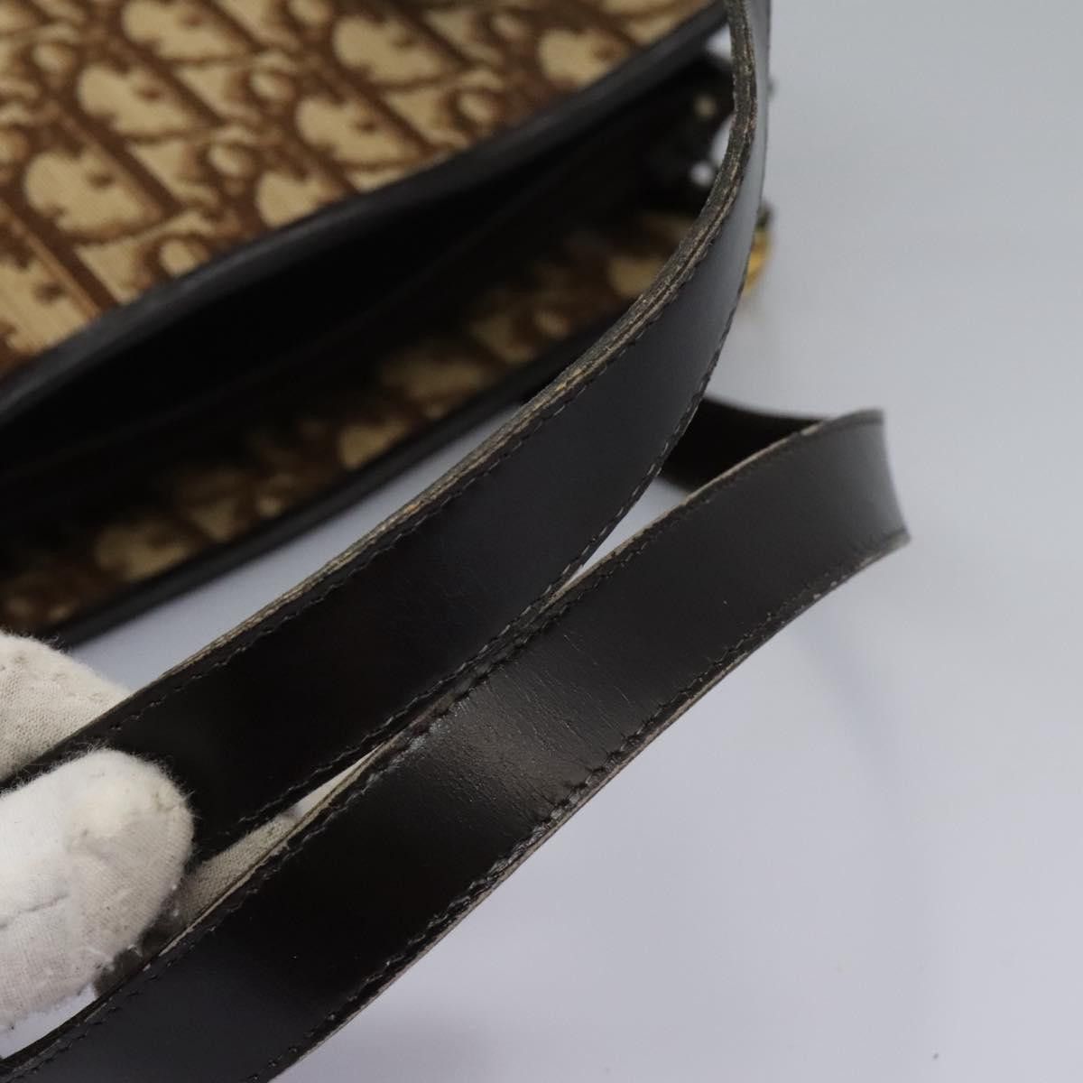 Dior Trotter Brown Canvas Handbag (Pre-Owned) Size ONE SIZE - 6 Thumbnail