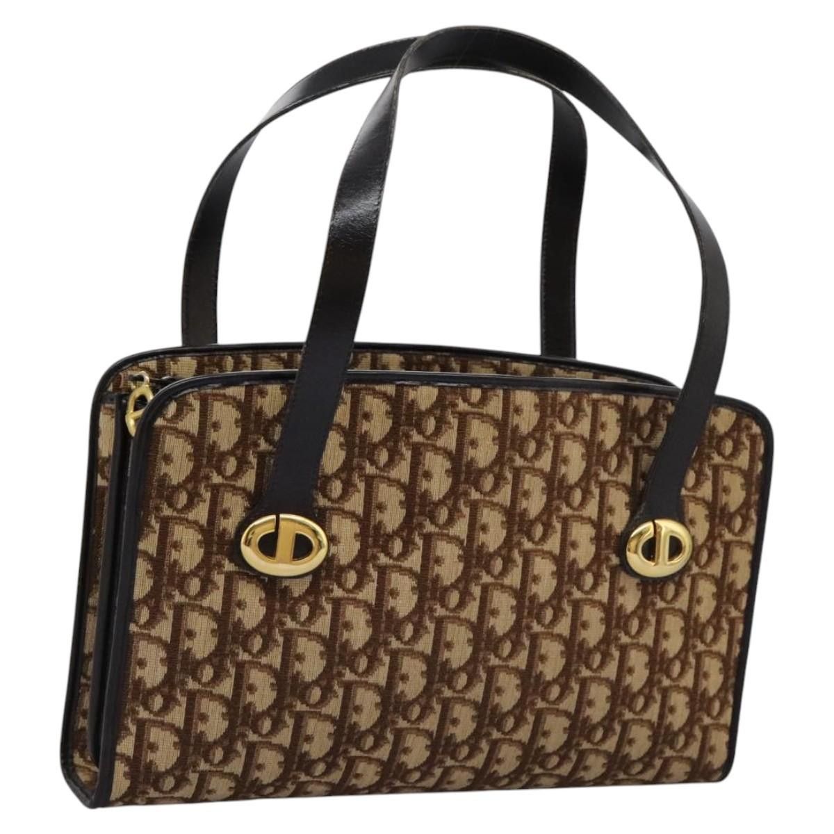 Dior Trotter Brown Canvas Handbag (Pre-Owned) Size ONE SIZE - 17 Thumbnail