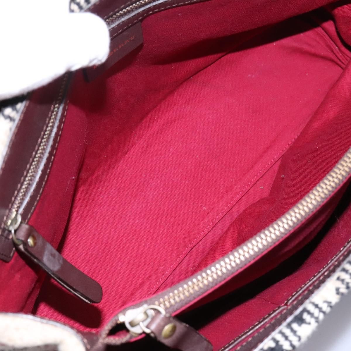 Burberry Nova Check Beige Wool Handbag (Pre-Owned) Size ONE SIZE - 14 Thumbnail