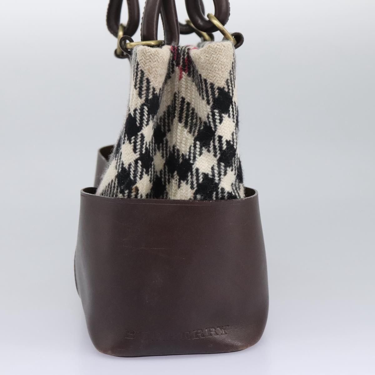 Burberry Nova Check Beige Wool Handbag (Pre-Owned) Size ONE SIZE - 3 Thumbnail