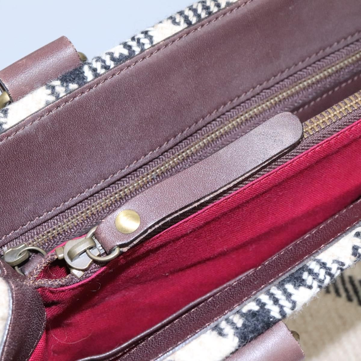 Burberry Nova Check Beige Wool Handbag (Pre-Owned) Size ONE SIZE - 12 Thumbnail