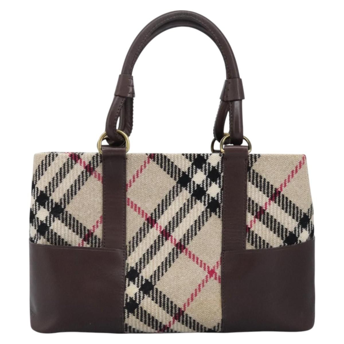 Burberry Nova Check Beige Wool Handbag (Pre-Owned) Size ONE SIZE - 2 Thumbnail