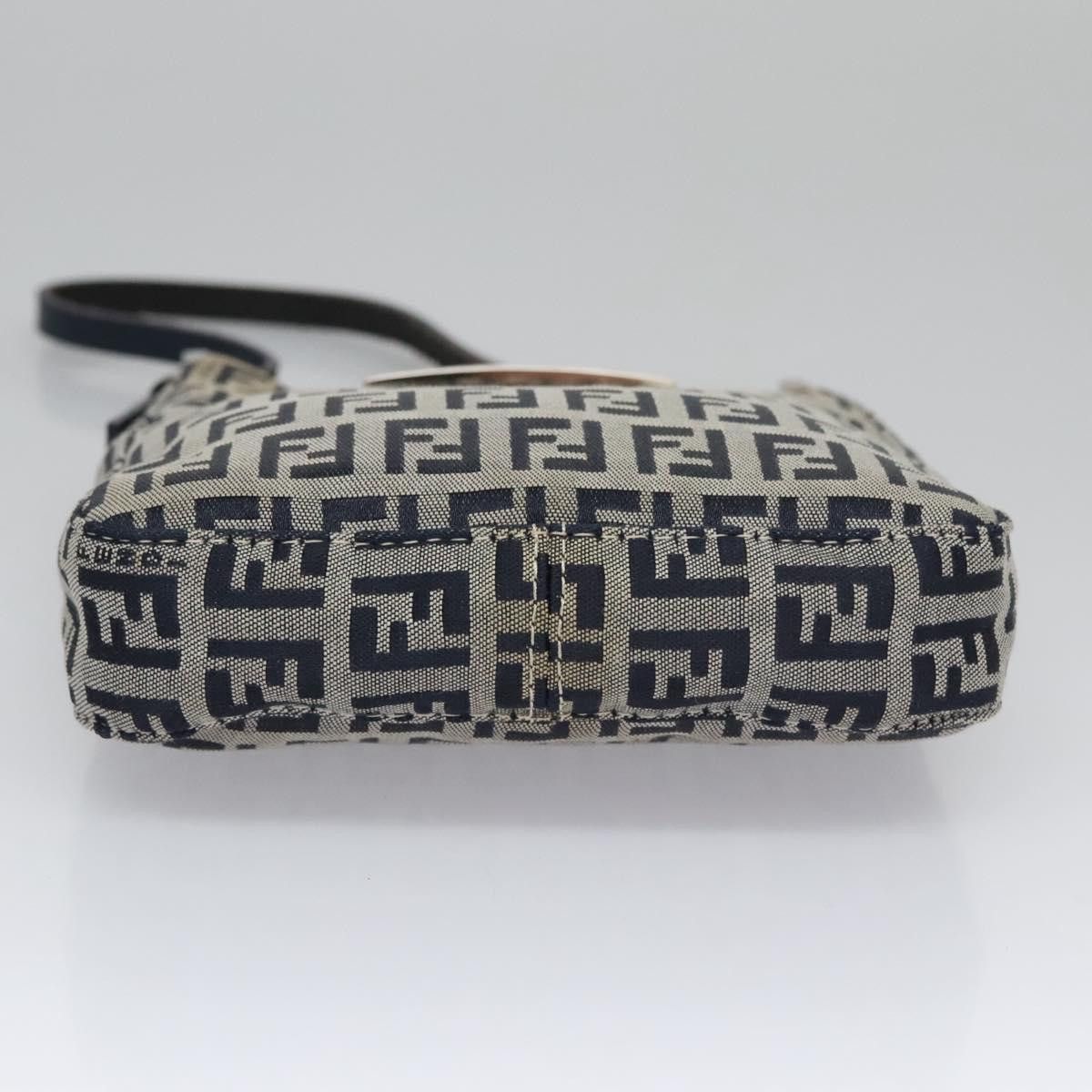 Fendi Zucchino Navy Canvas Handbag (Pre-Owned) Size ONE SIZE - 8 Thumbnail