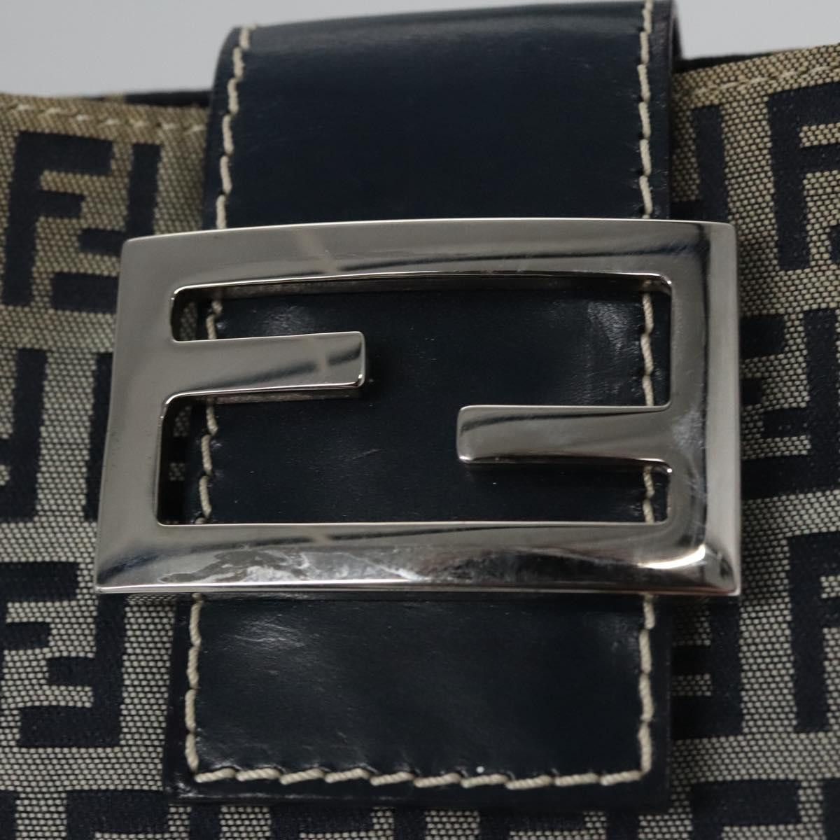Fendi Zucchino Navy Canvas Handbag (Pre-Owned) Size ONE SIZE - 13 Thumbnail