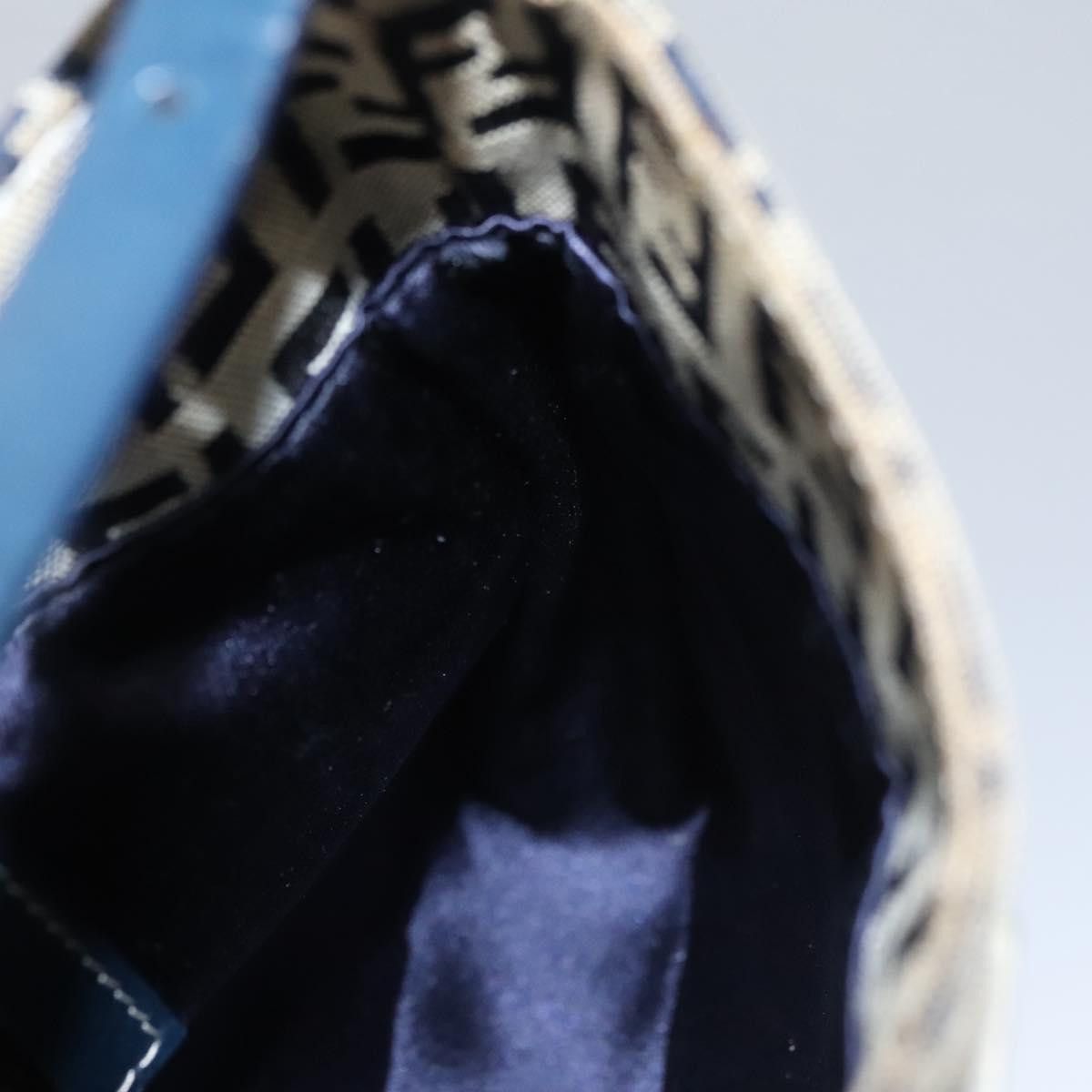 Fendi Zucchino Navy Canvas Handbag (Pre-Owned) Size ONE SIZE - 19 Thumbnail