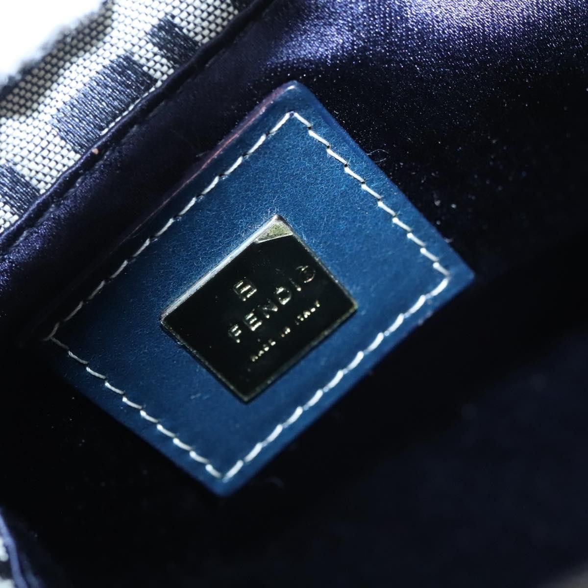 Fendi Zucchino Navy Canvas Handbag (Pre-Owned) Size ONE SIZE - 17 Thumbnail