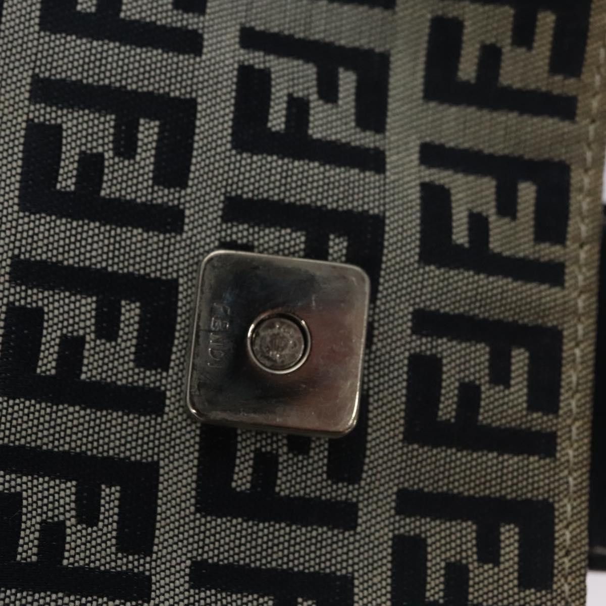 Fendi Zucchino Navy Canvas Handbag (Pre-Owned) Size ONE SIZE - 16 Thumbnail