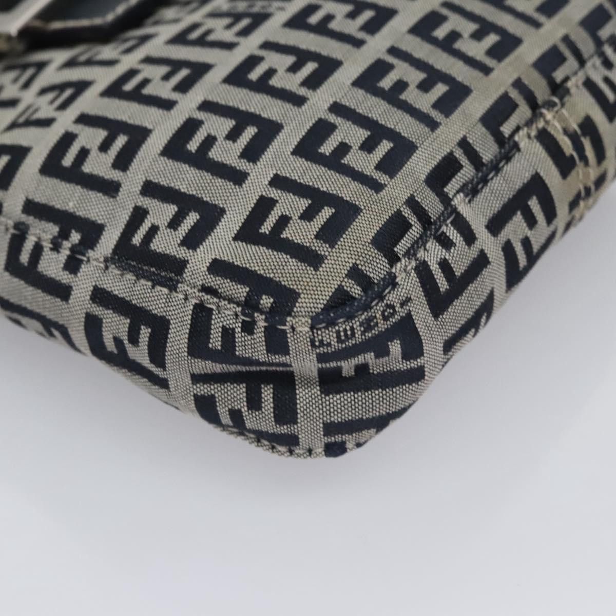 Fendi Zucchino Navy Canvas Handbag (Pre-Owned) Size ONE SIZE - 9 Thumbnail