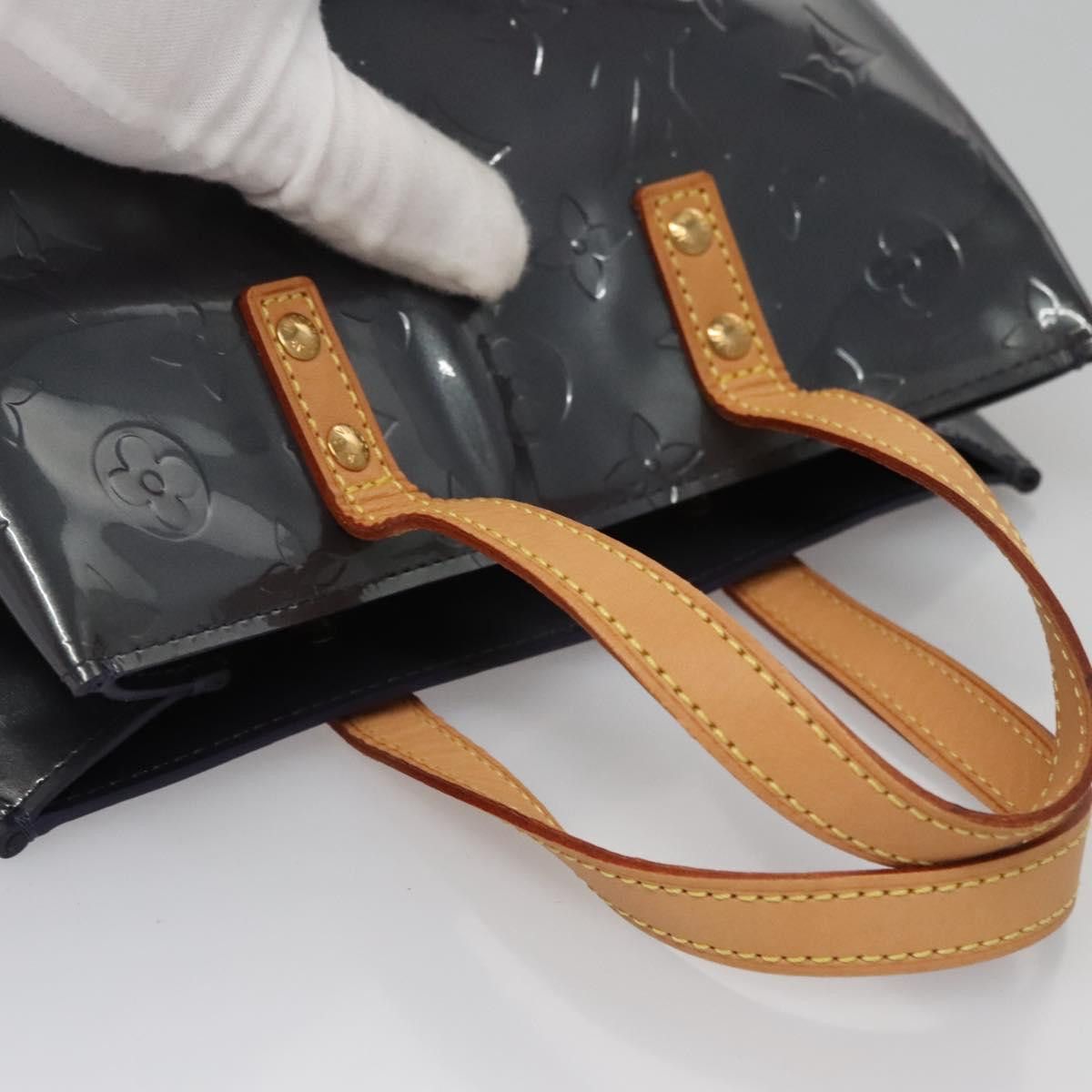 Louis Vuitton Reade Navy Patent Leather Handbag (Pre-Owned) Size ONE SIZE - 14 Thumbnail