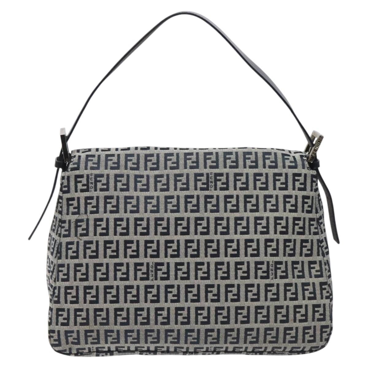 Fendi Mamma Baguette Navy Canvas Shoulder Bag (Pre-Owned) Size ONE SIZE - 2 Thumbnail