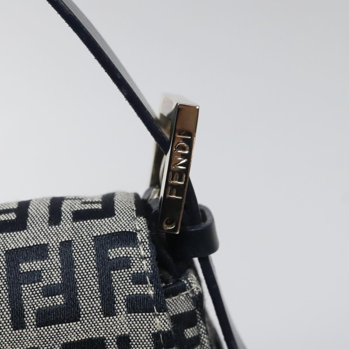 Fendi Mamma Baguette Navy Canvas Shoulder Bag (Pre-Owned) Size ONE SIZE - 14 Thumbnail