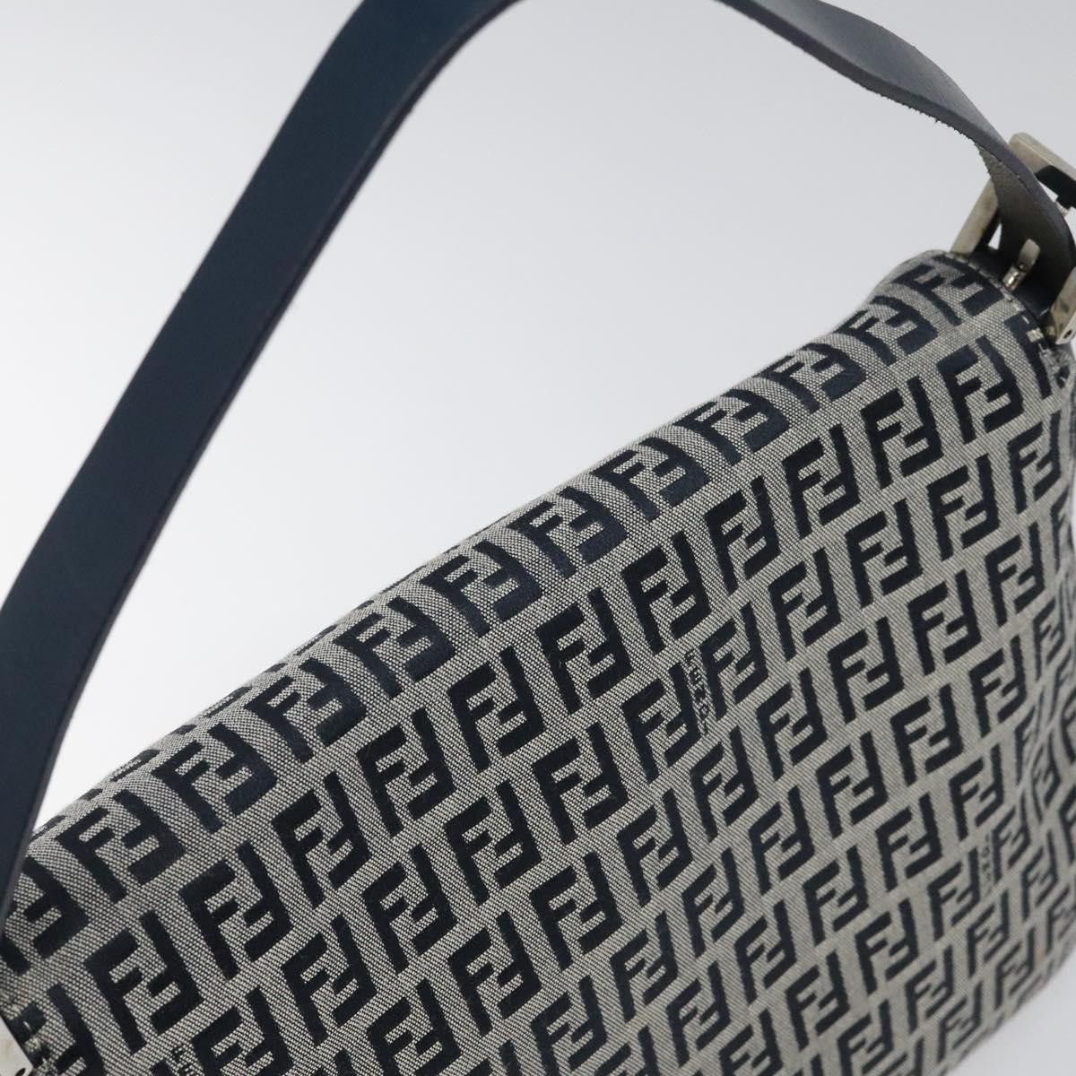 Fendi Mamma Baguette Navy Canvas Shoulder Bag (Pre-Owned) Size ONE SIZE - 5 Thumbnail